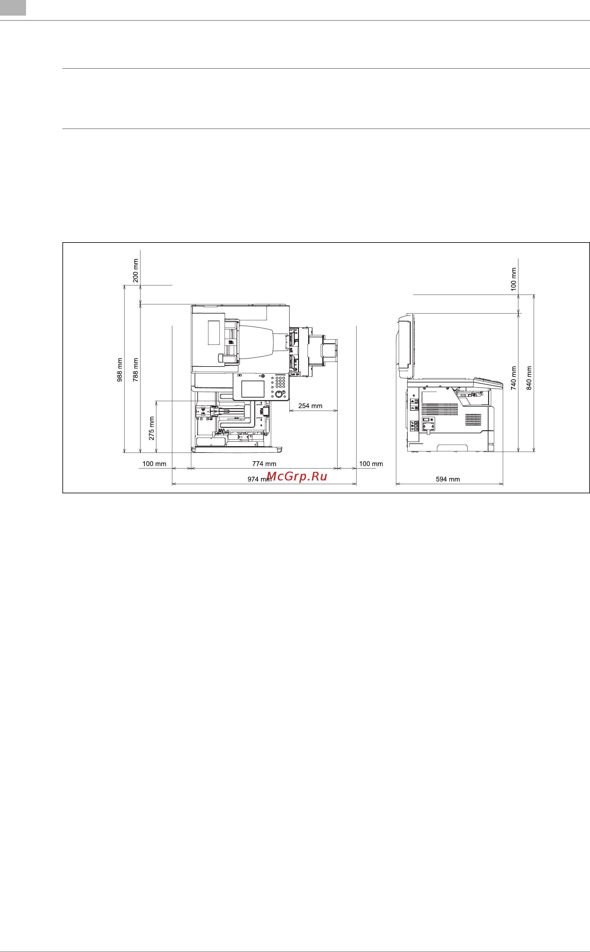 Develop ineo 25e [12/128] Space requirements