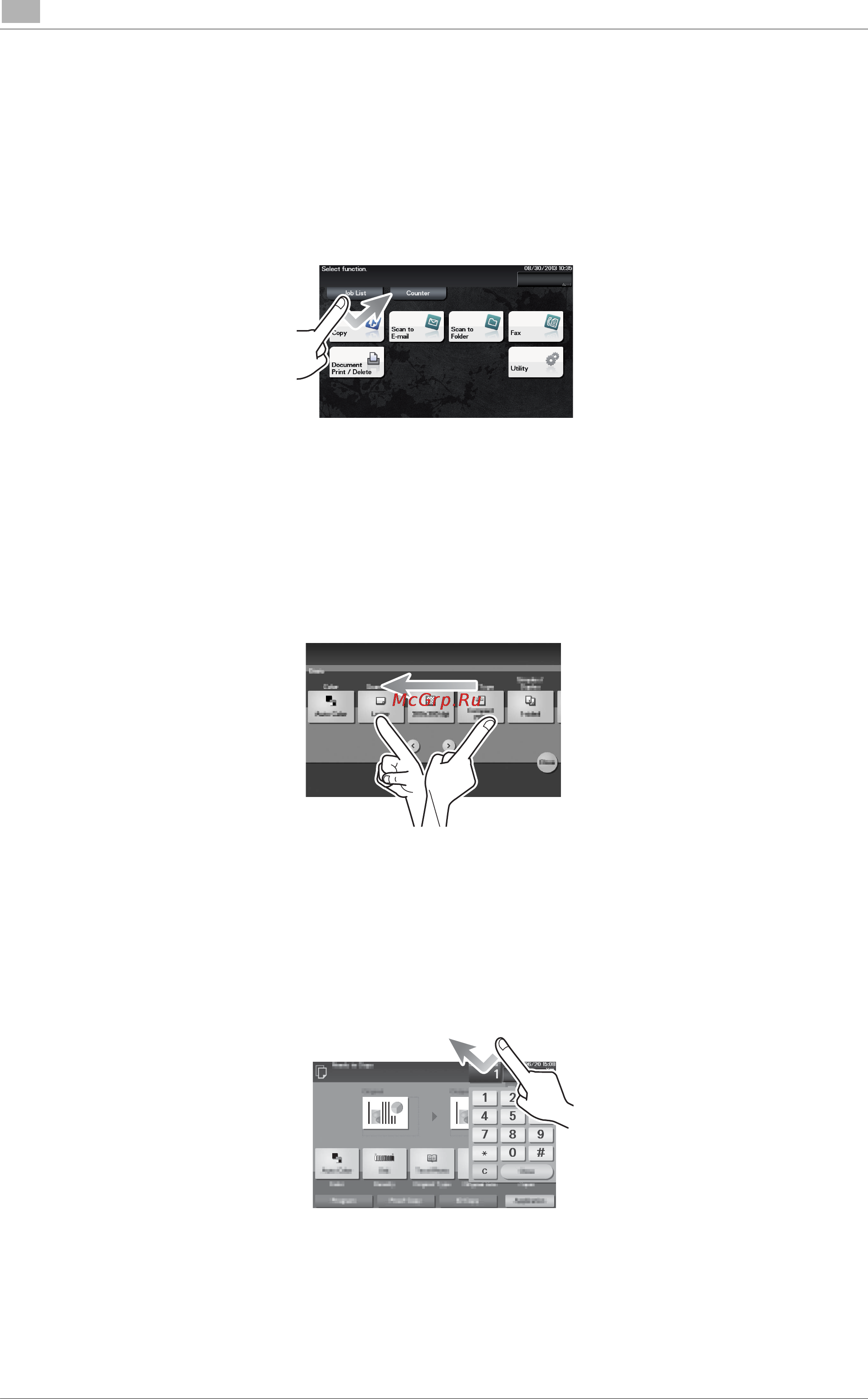 Develop ineo 4750 [22/70] Operating the touch panel
