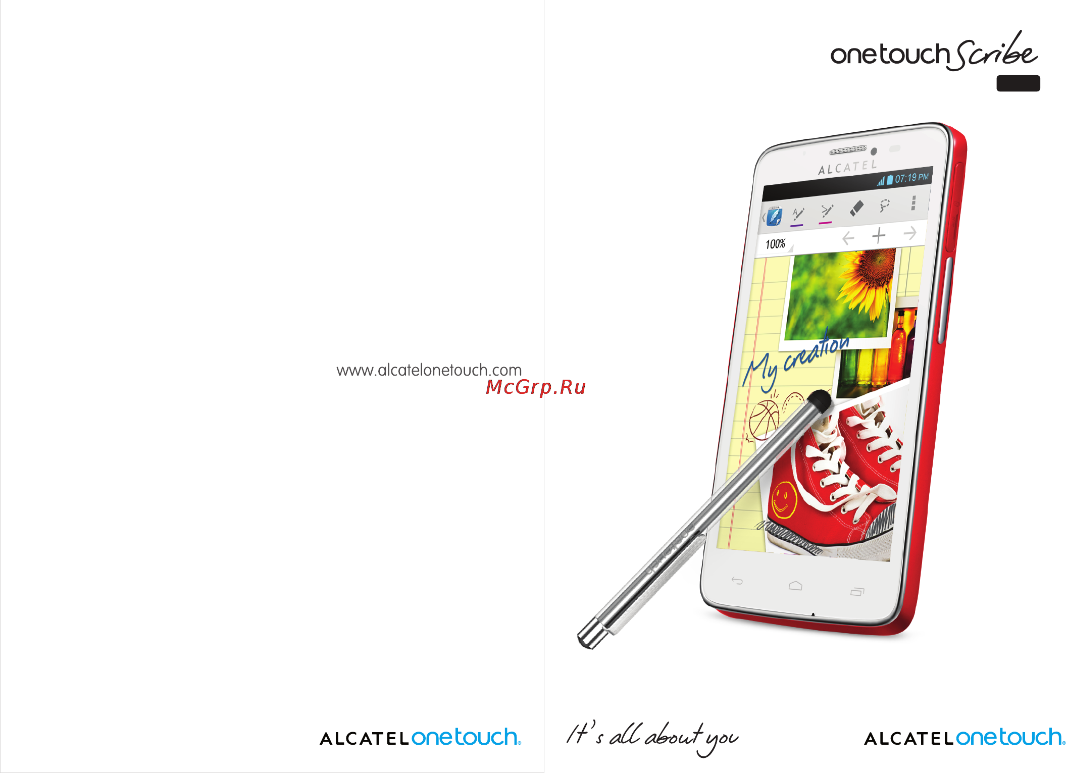 Alcatel ONETOUCH SCRIBE EASY 8000 Инструкция по эксплуатации онлайн