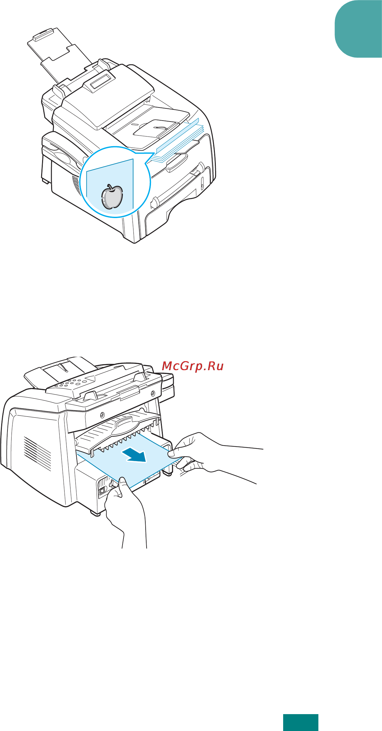 Samsung SF-565PR [62/222] Печать с использованием заднего выходного лотк