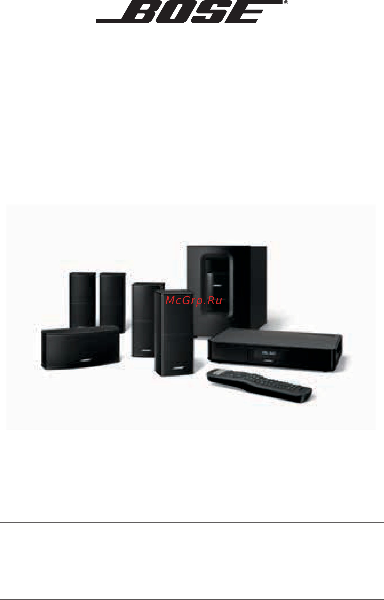 Bose CineMate 520 Black Инструкция по эксплуатации онлайн