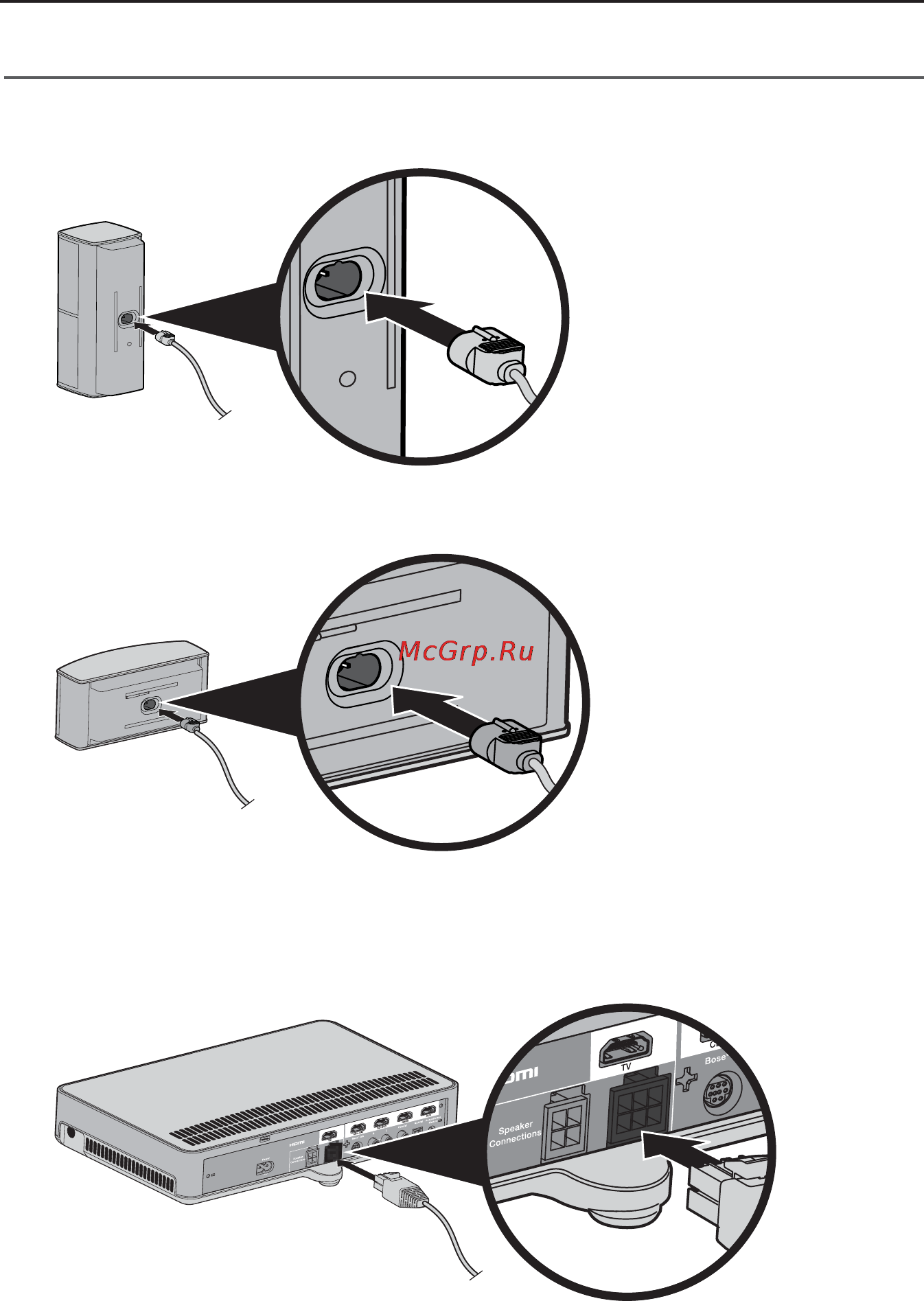 Bose CineMate 520 Black [12/34] Подключение фронтальных громкоговорителей