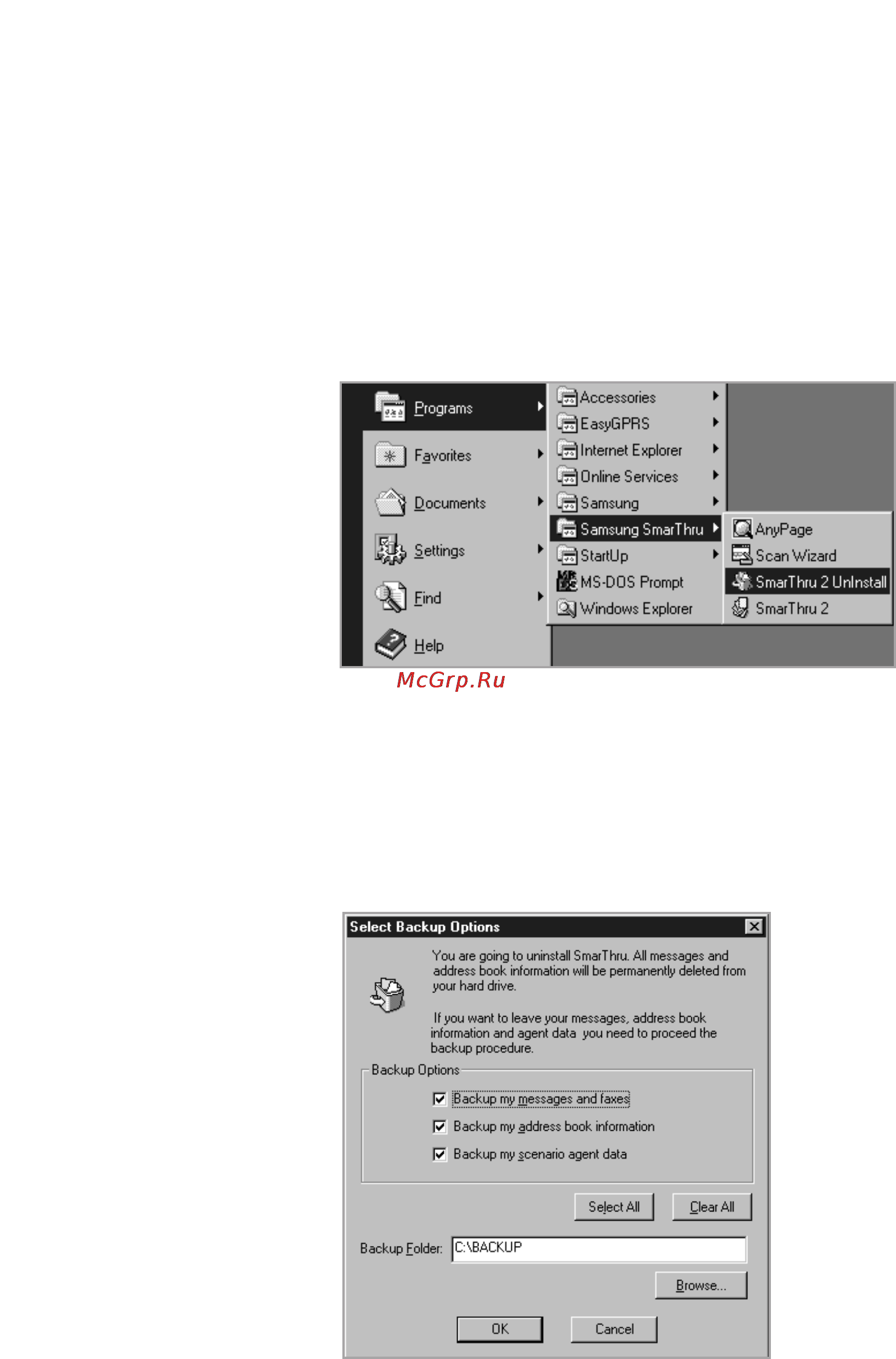 Samsung SF-531P [54/167] Un installing the smarthru software