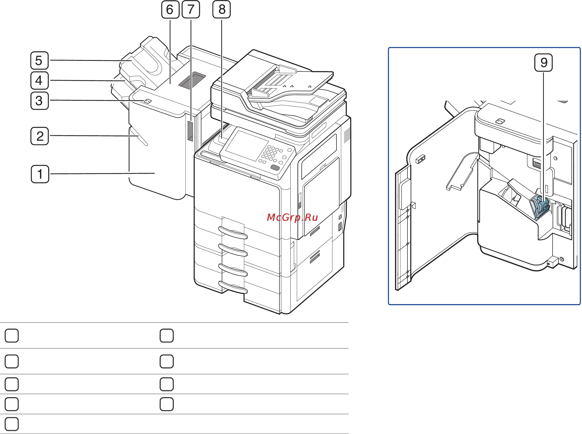 Samsung SCX-8230NA [20/279] Вид со стандартным финишером дополнительно