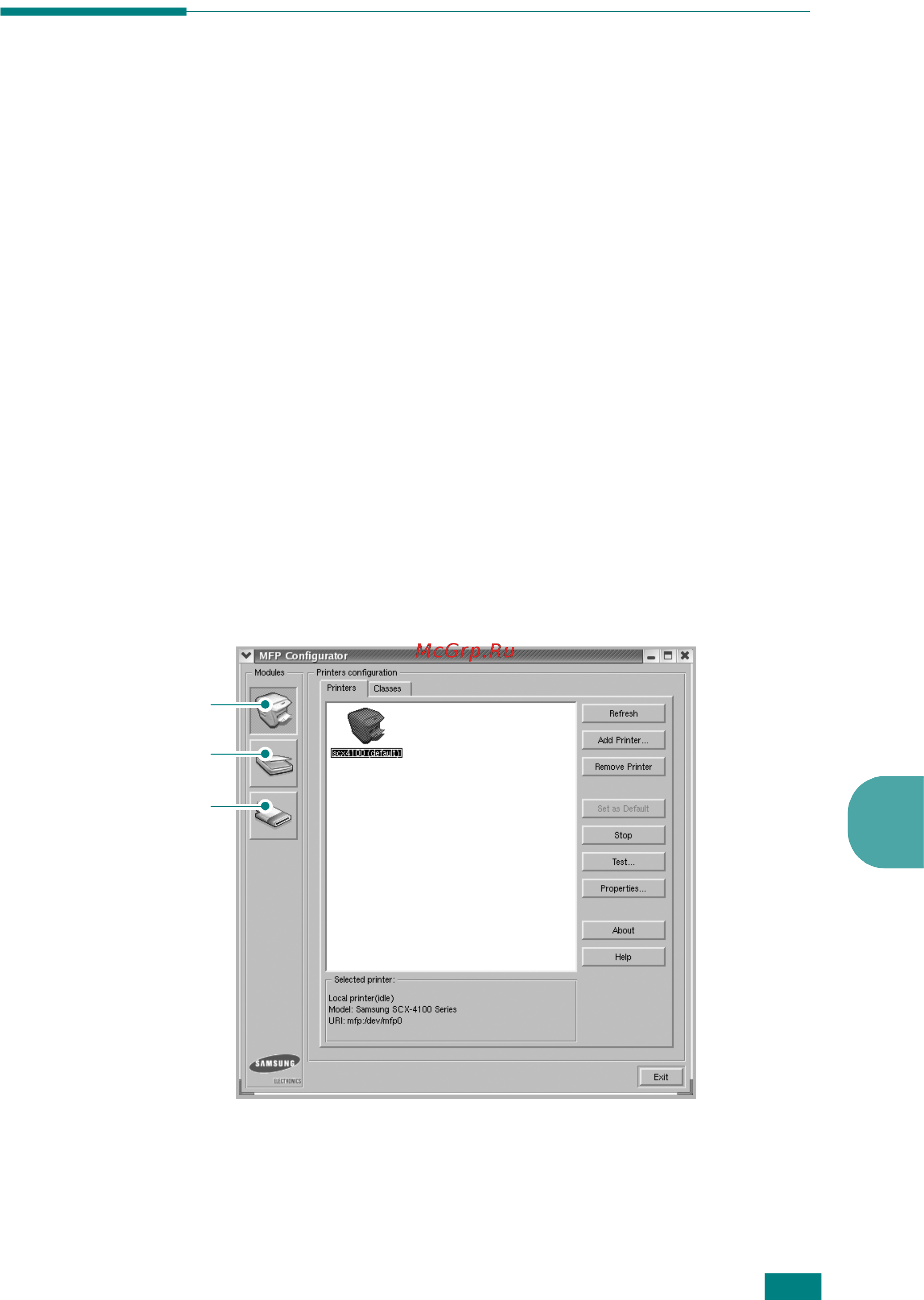 Samsung SCX-4100 [105/166] Использование программы mfp configurator