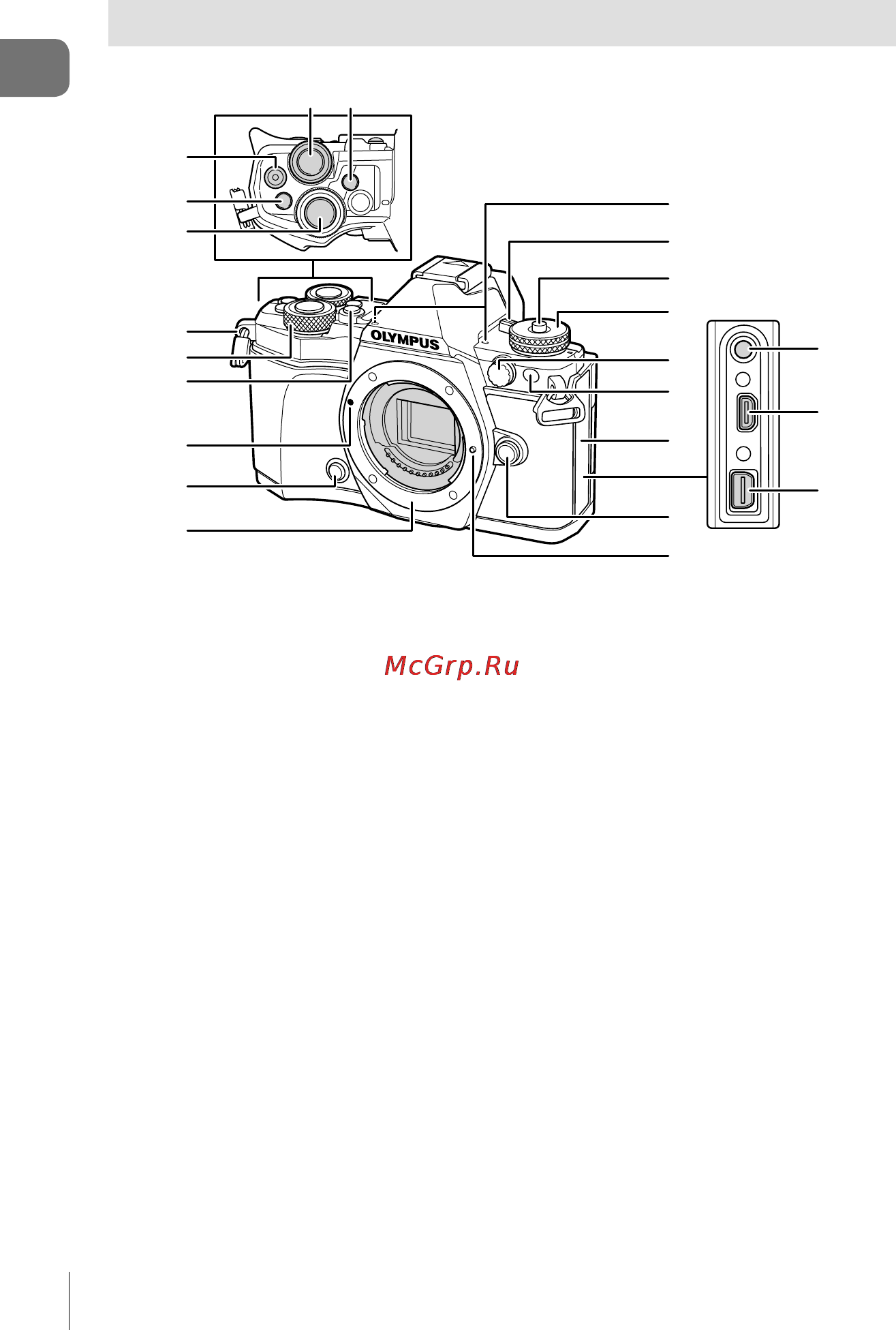 Olympus OM-D E-M5 Mark II Body Silver [10/173] Спецификация компонентов