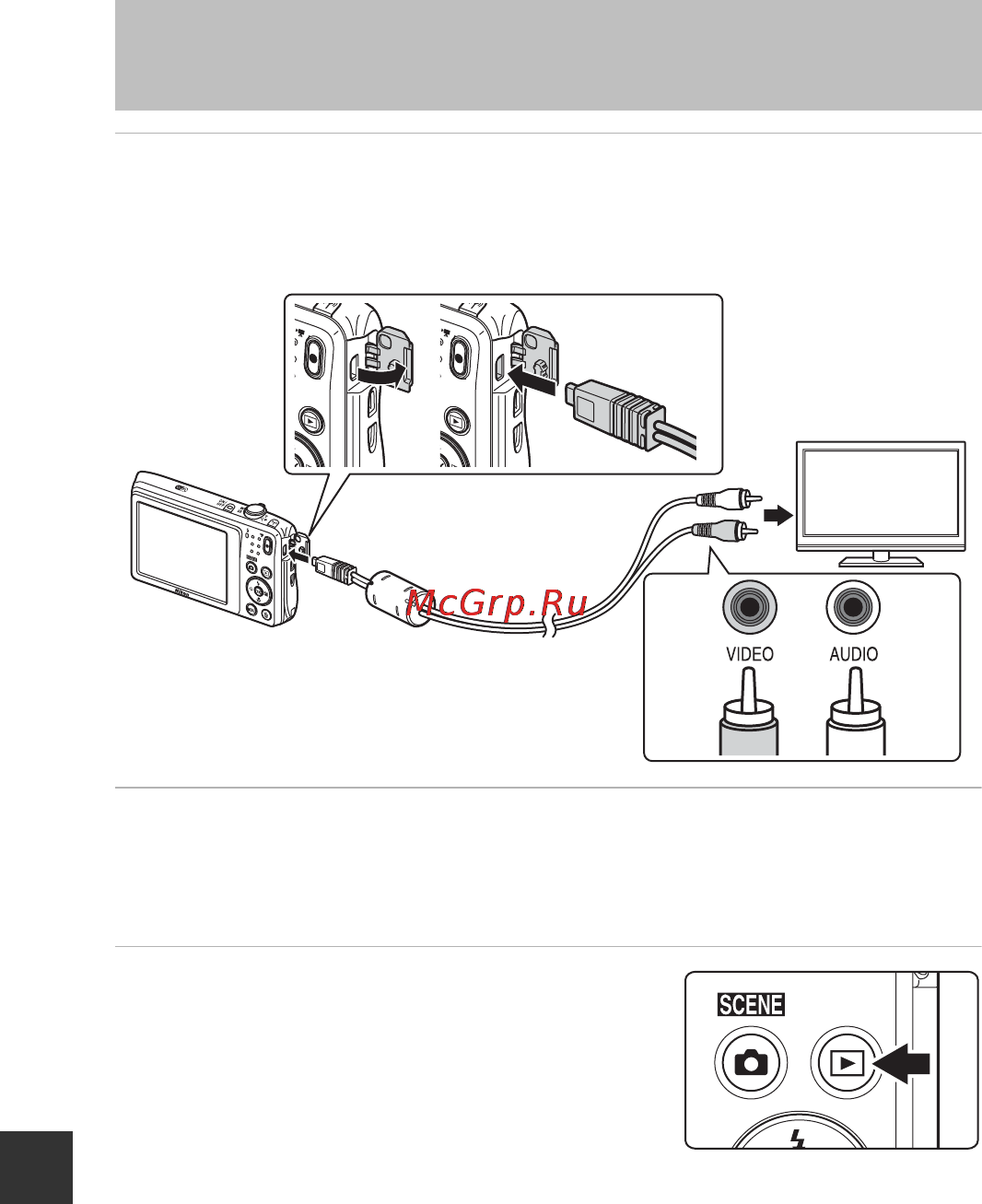 Nikon Coolpix S3700 Silver [124/161] Подключение фотокамеры к телевизору просмотр на телевизоре