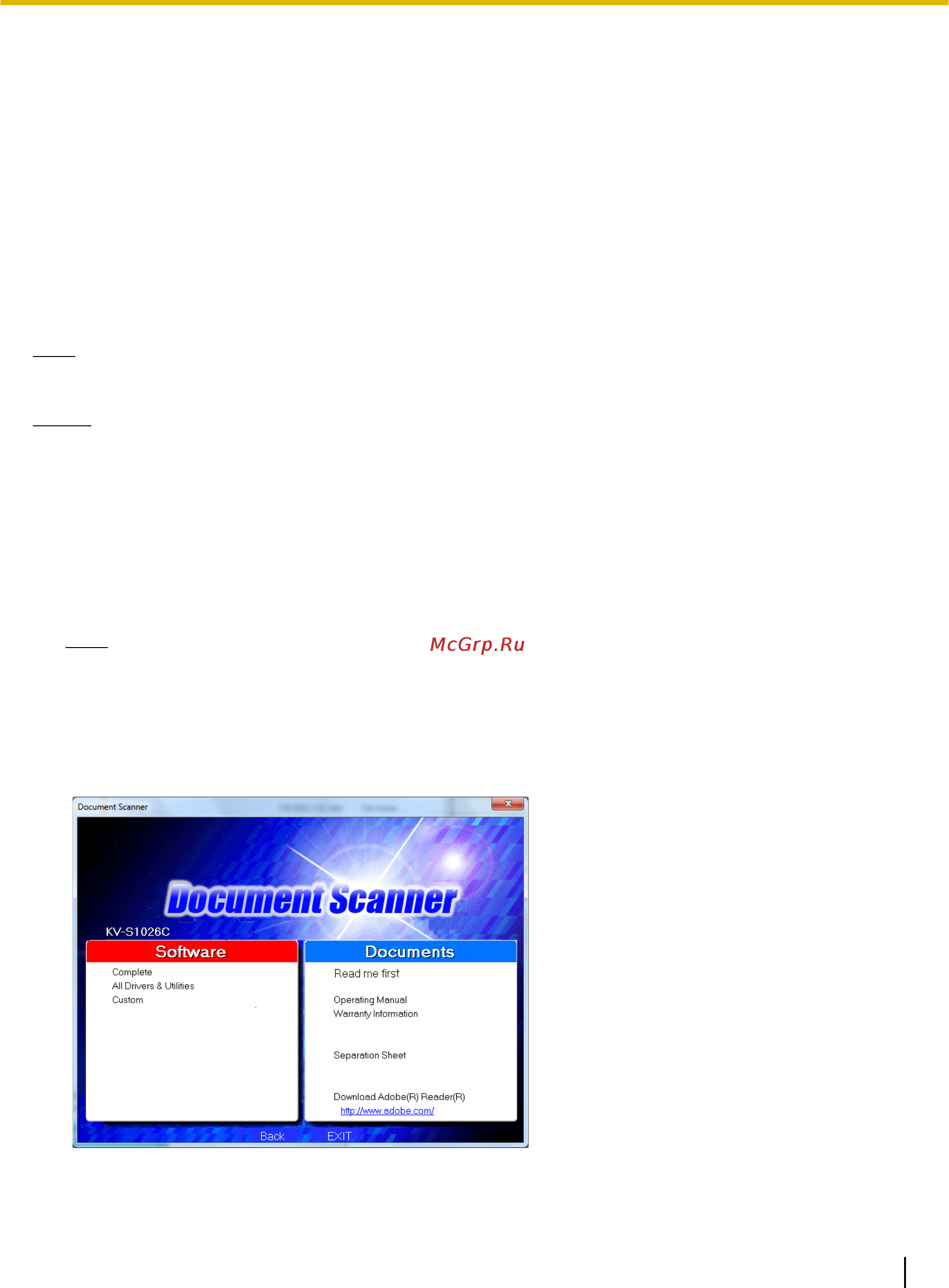 Panasonic KV-S1015C [23/64] Installing software