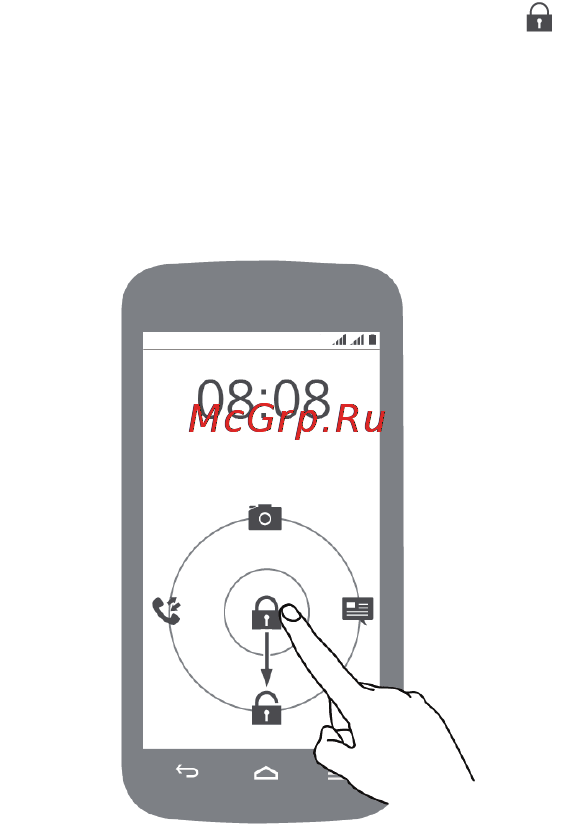 Huawei Ascend Y520 White [6/34] Блокировка и разблокировка экрана