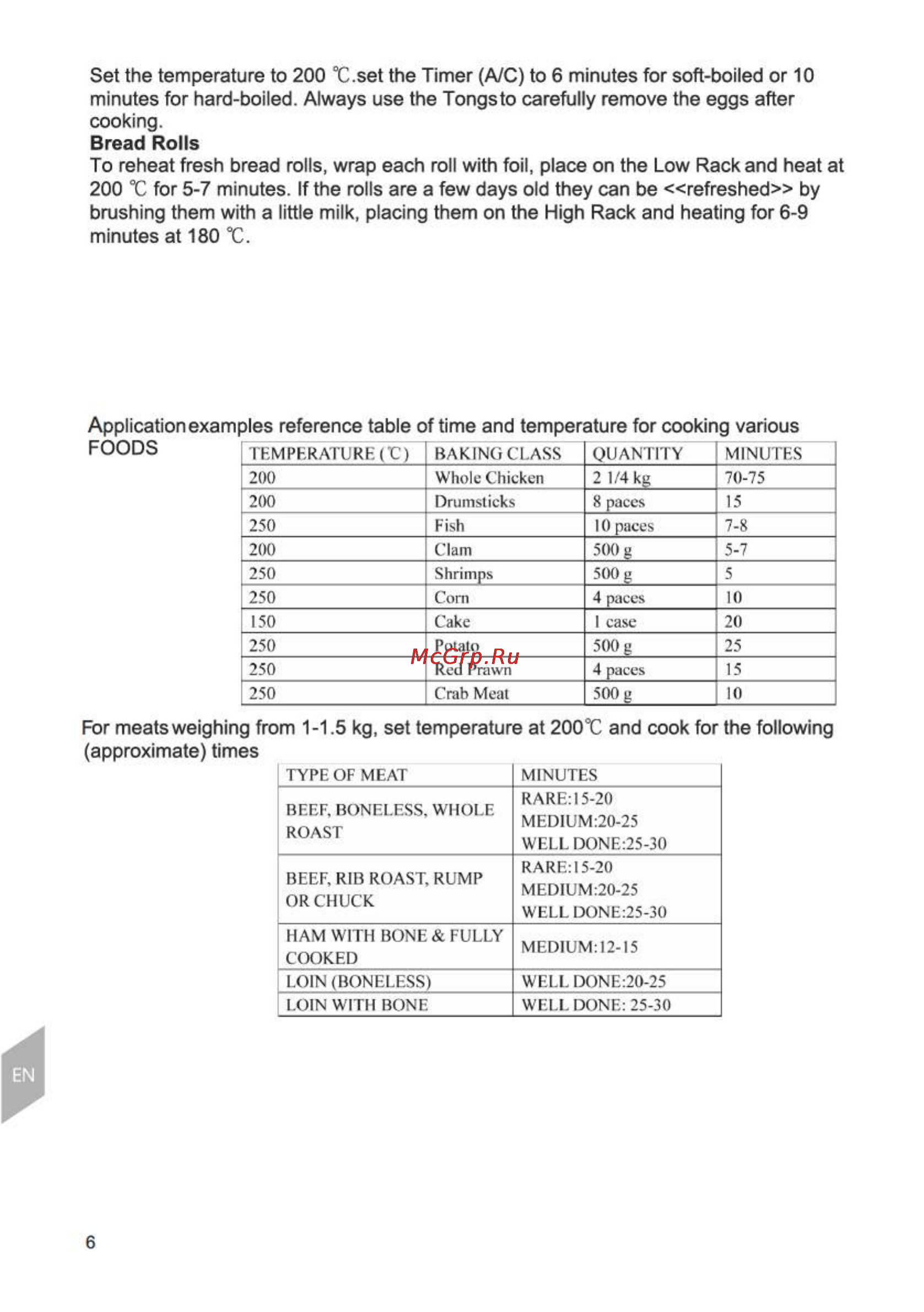 Magnit RMO-3111 [6/29] Bread rolls