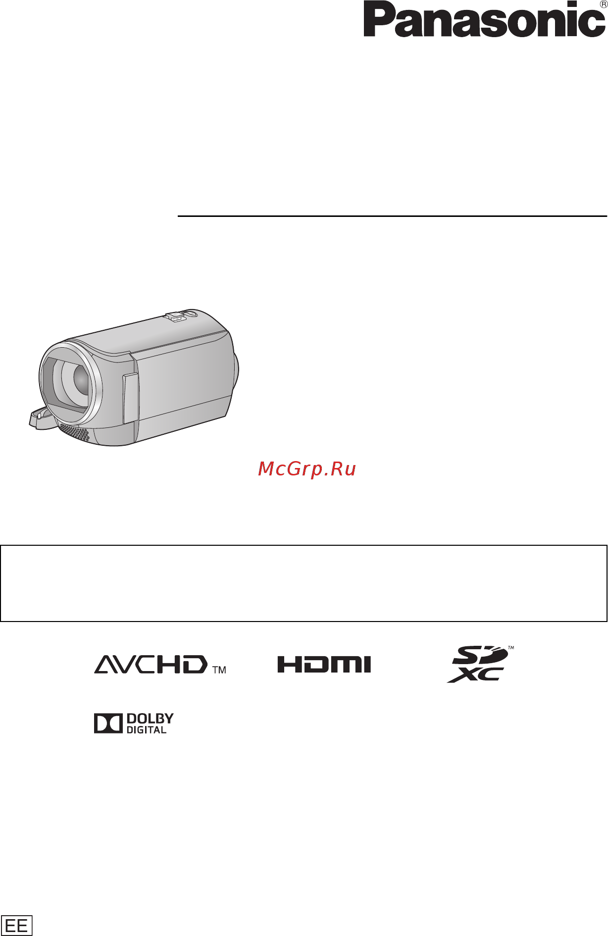 Panasonic HC-V160 Black Инструкция по эксплуатации онлайн