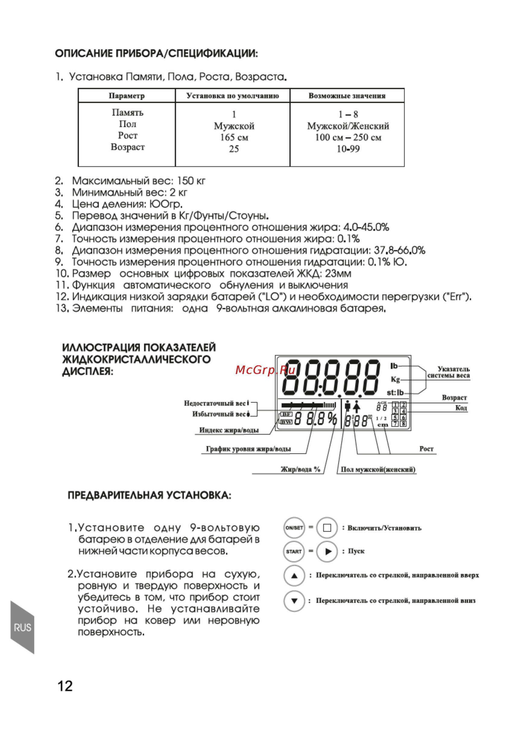 Magnit RMX-6005 Инструкция по эксплуатации онлайн [12/24] 110943
