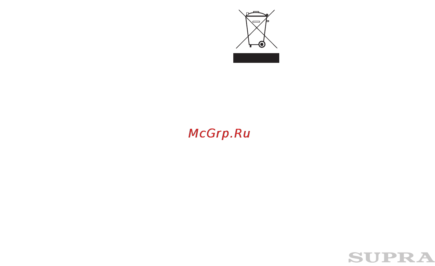 Supra MWS-1806SW [14/16] Возможные неполадки и способы их устранения