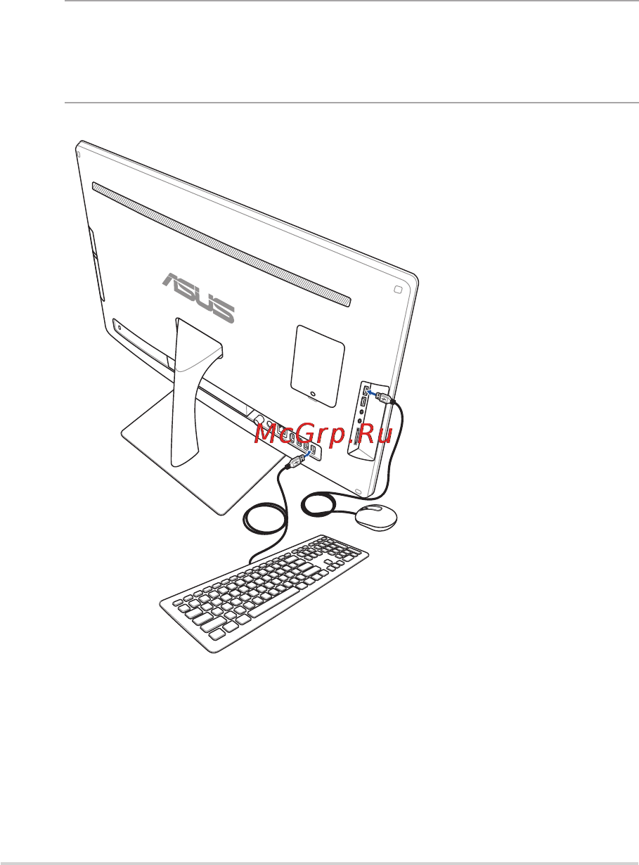 Asus et2231iuk-b002r, 90pt0121-m00110 [23/76] Подключение проводной клавиатуры и мыши