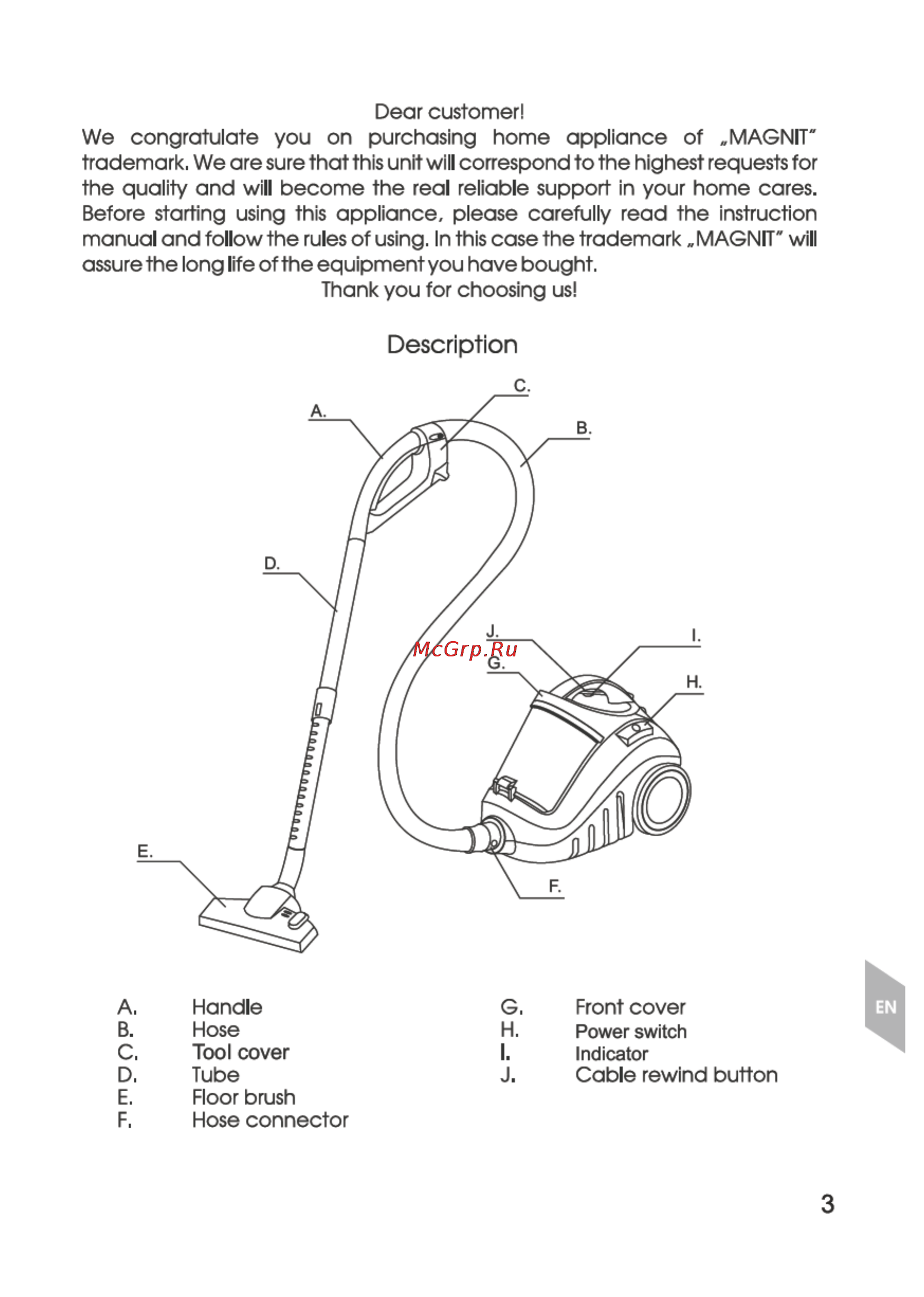 Magnit RMV-1700 [3/22] Description