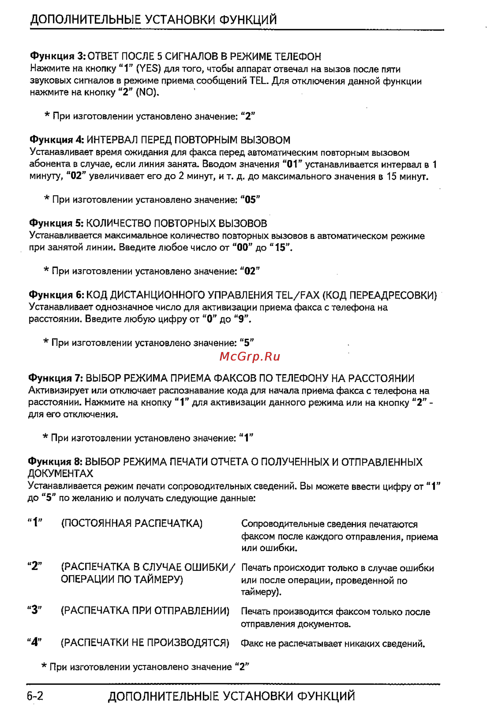 Sharp FO-365 [52/72] 2 дополнительные установки функций