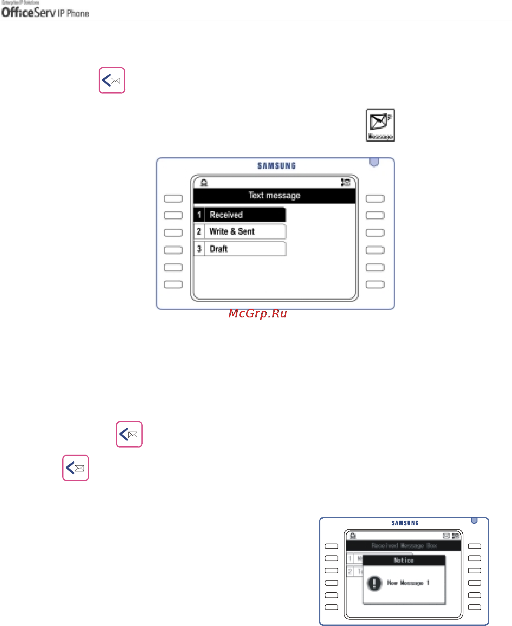 Samsung ITP5012L [135/164] Message
