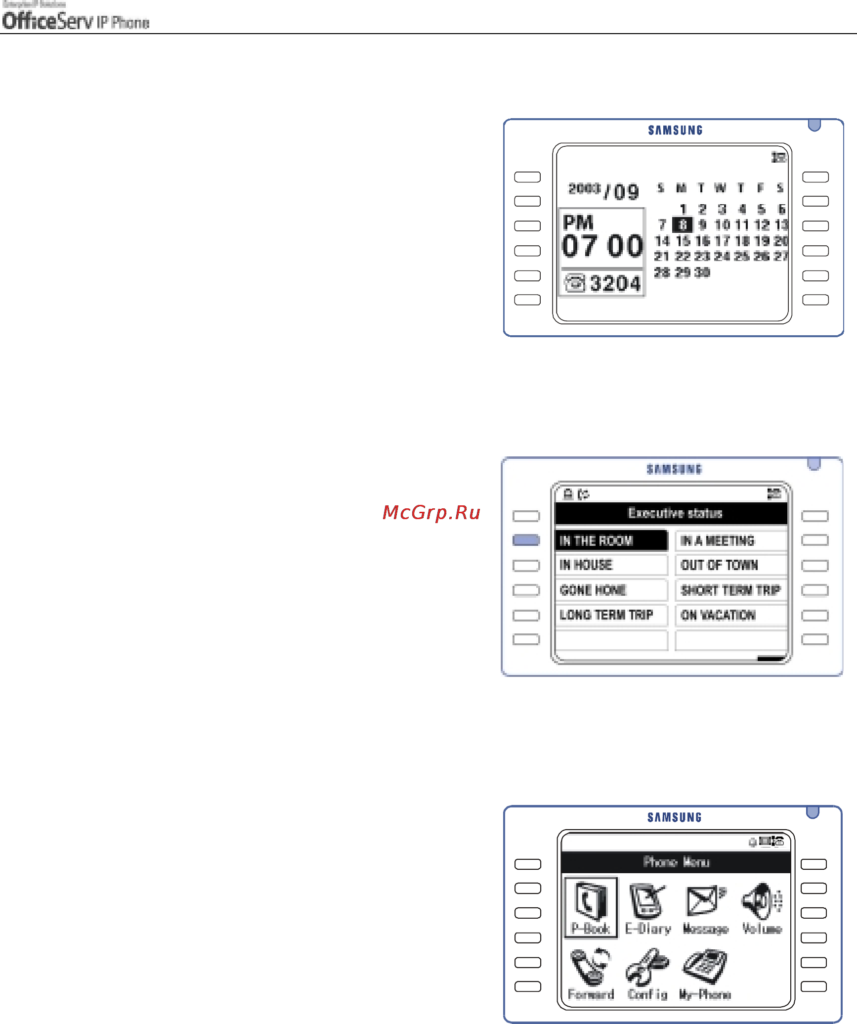 Samsung ITP5012L [29/164] Application menu screen