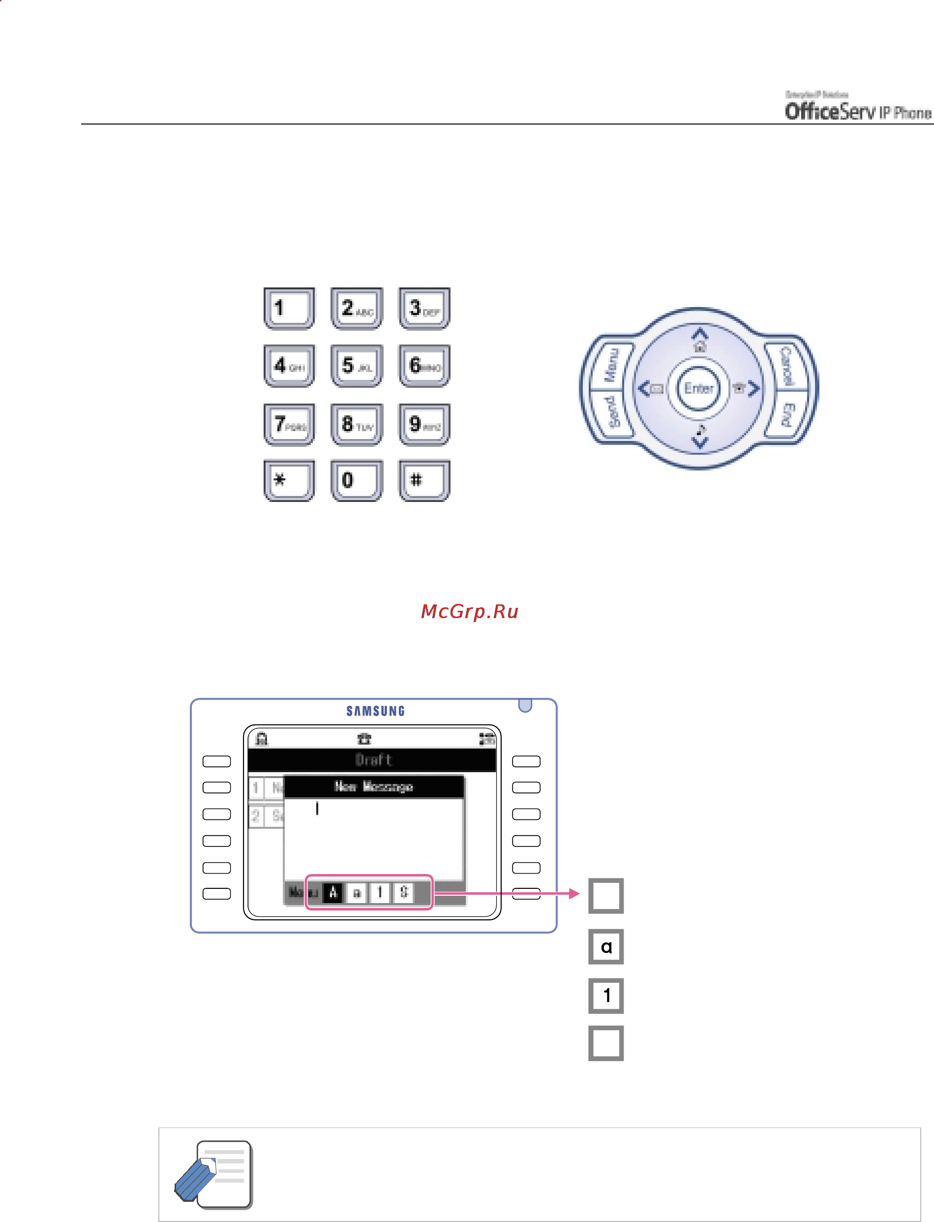 Samsung ITP5012L [34/164] Entering characters
