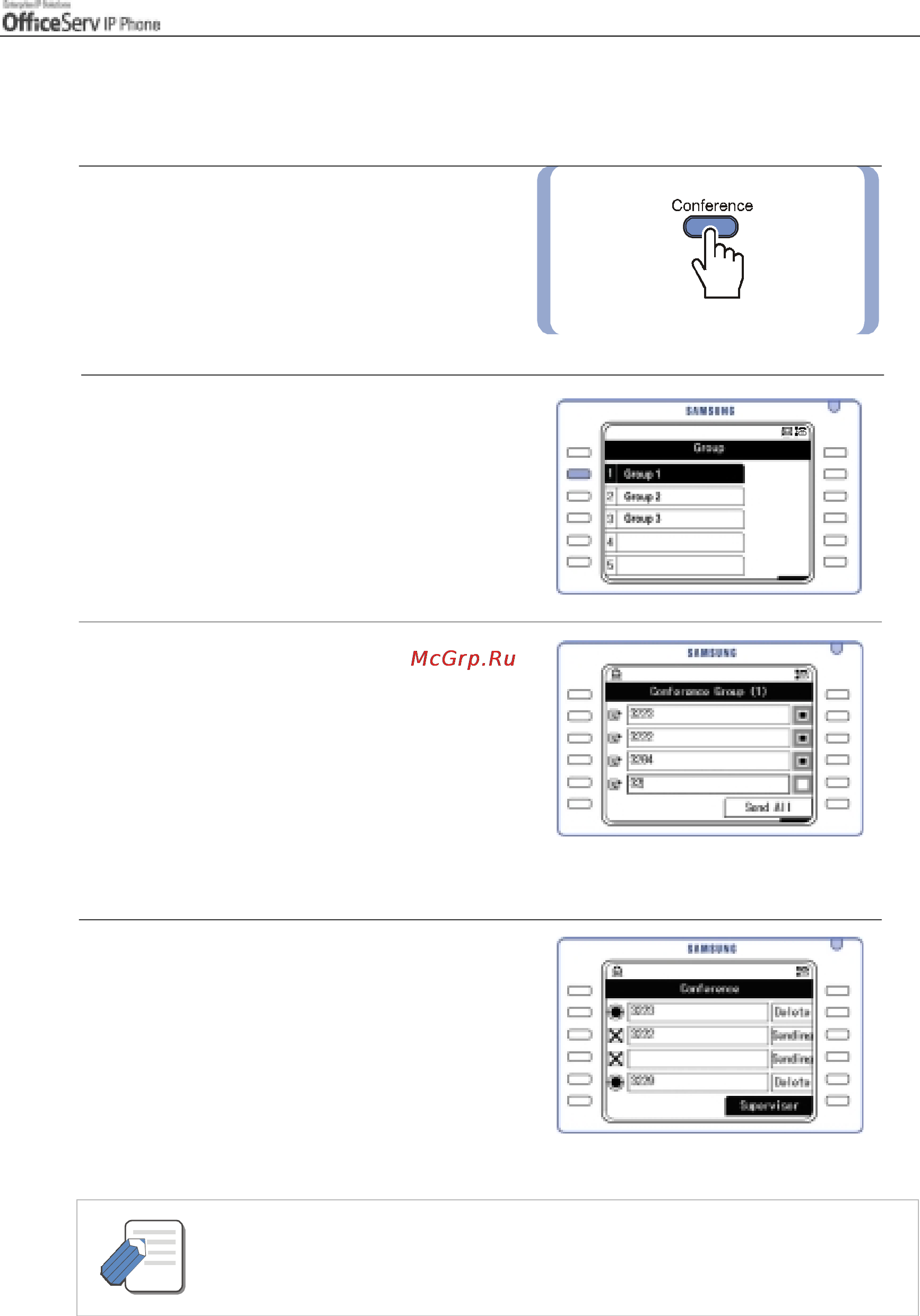 Samsung ITP5012L [65/164] Conference call