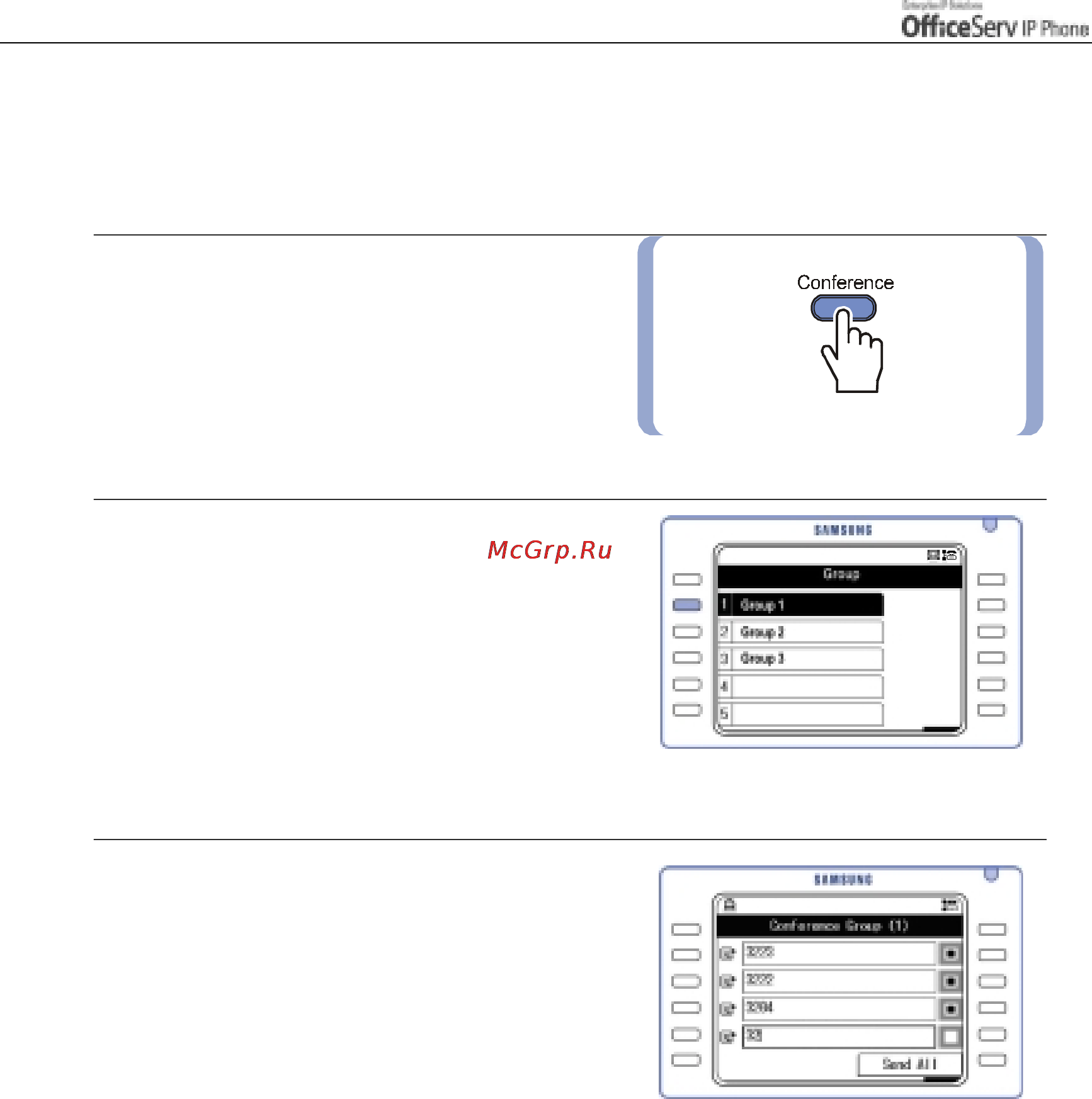 Samsung ITP5012L [66/164] Conference groups