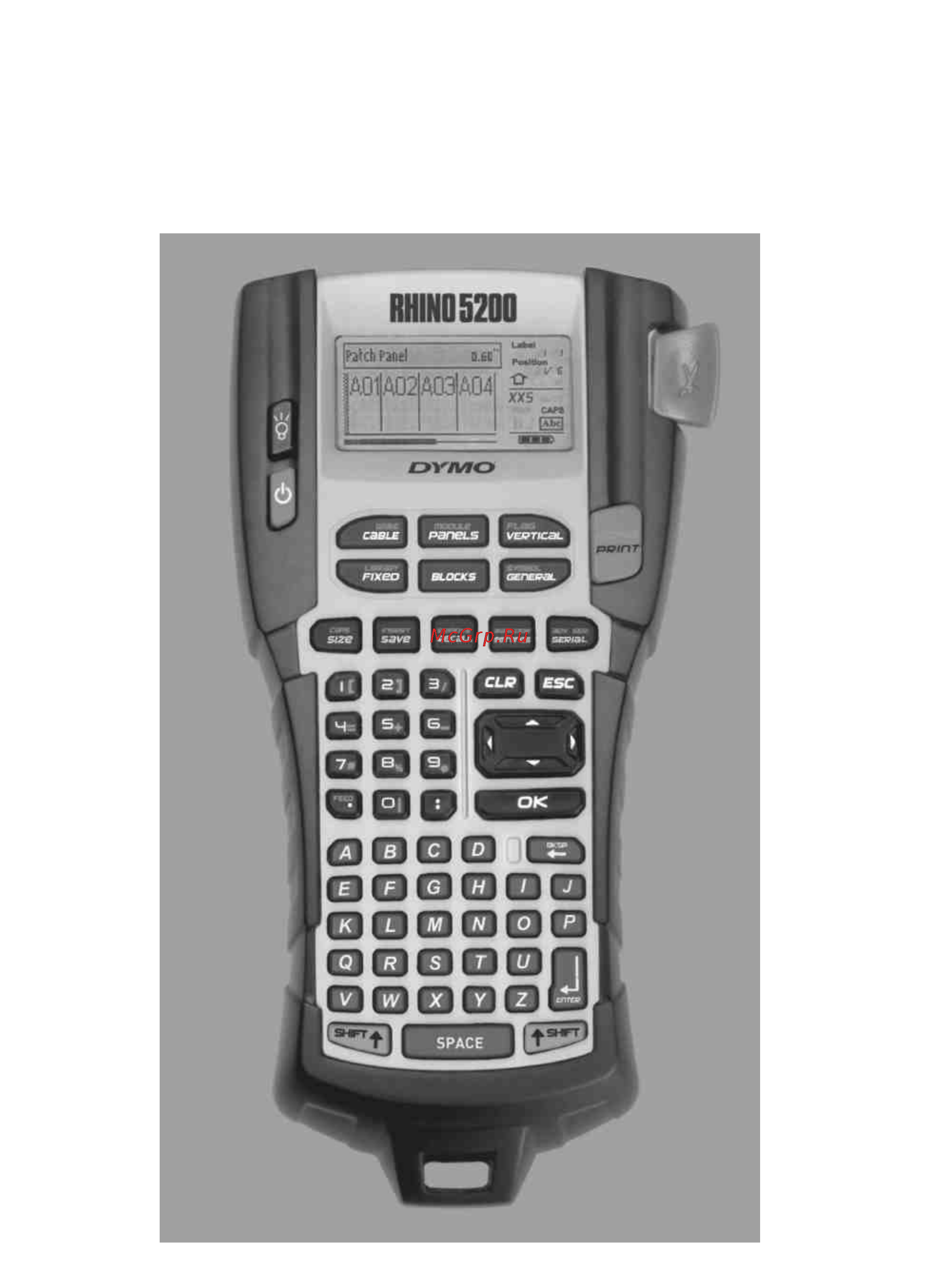 Dymo RHINO 5200 Инструкция по эксплуатации онлайн