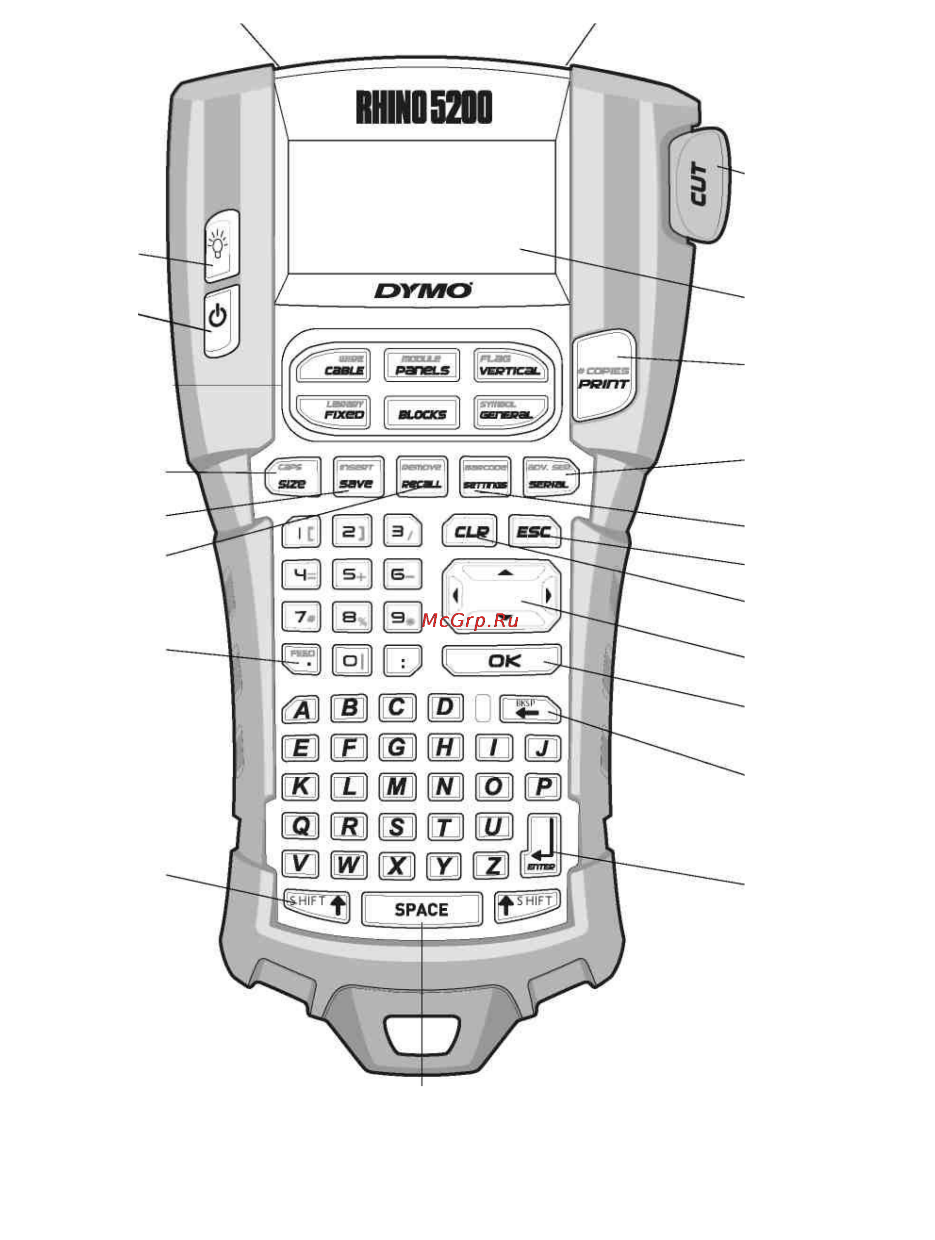Dymo RHINO 5200 [4/35] Рис 1 принтер этикеток rhino 5200