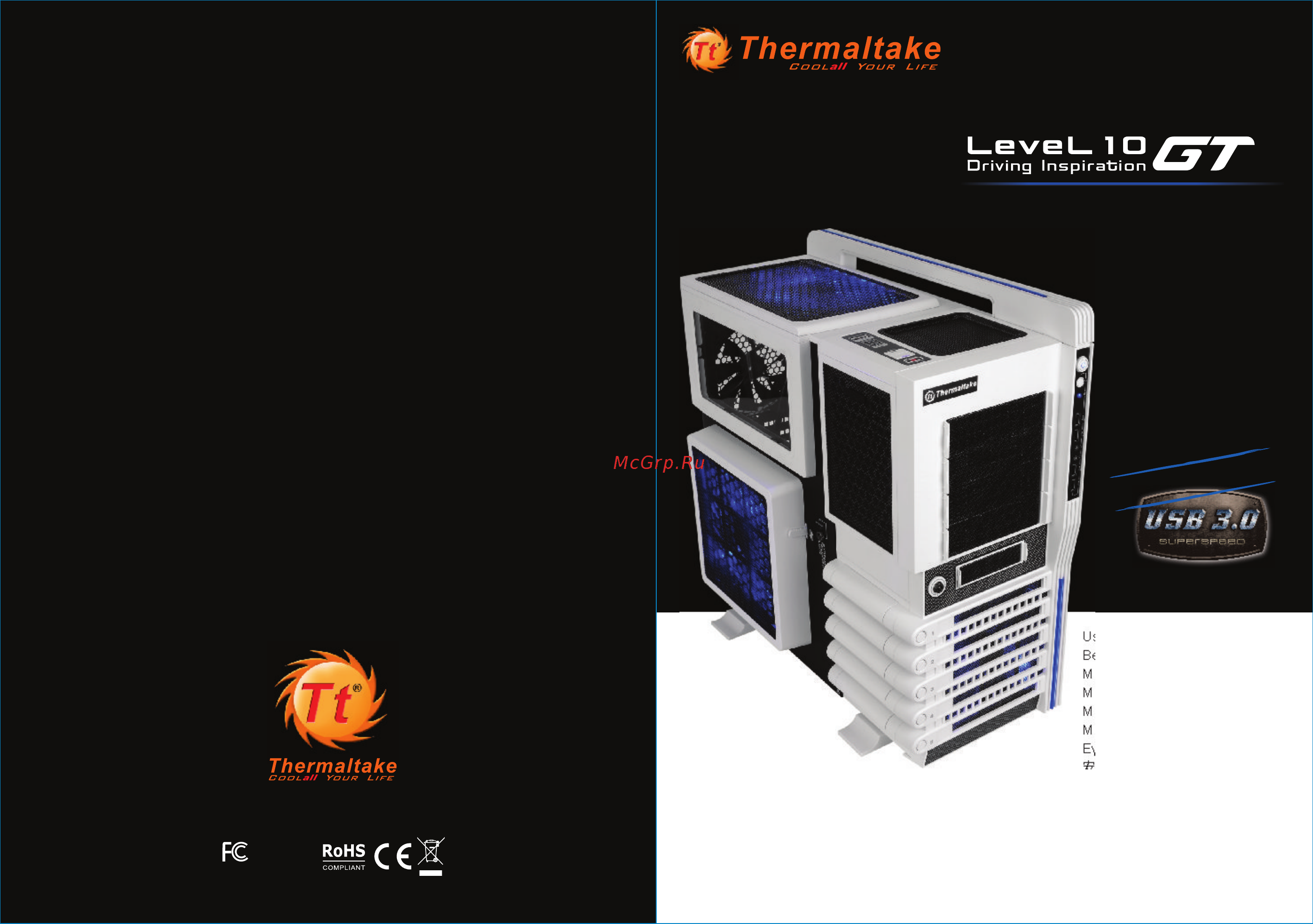 Thermaltake Level 10 GT Snow Edition Инструкция по эксплуатации онлайн