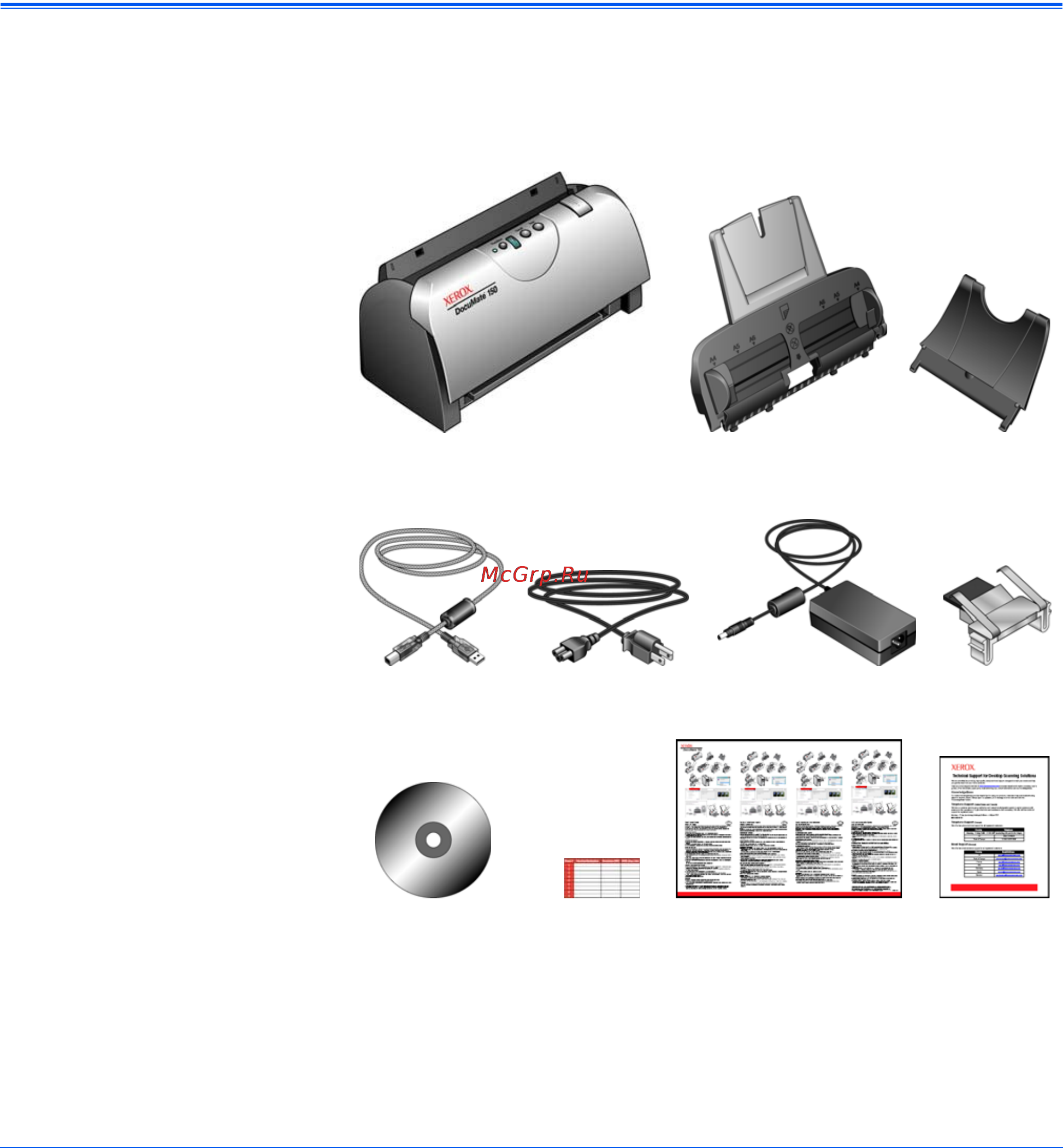 Xerox DOCUMATE 150 [6/102] Руководство пользователя сканера documate 150 1