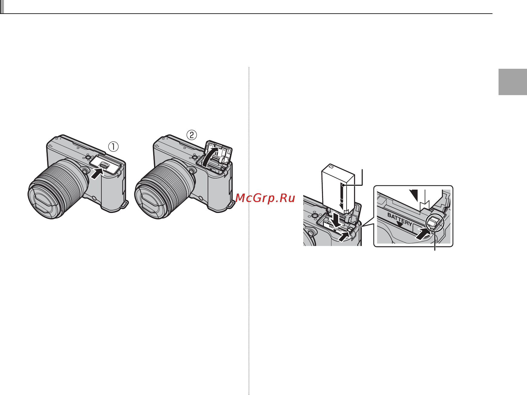 Fujifilm X-A2 Kit Brown [29/152] Установка батареи и карты памяти установка батареи и карты памяти