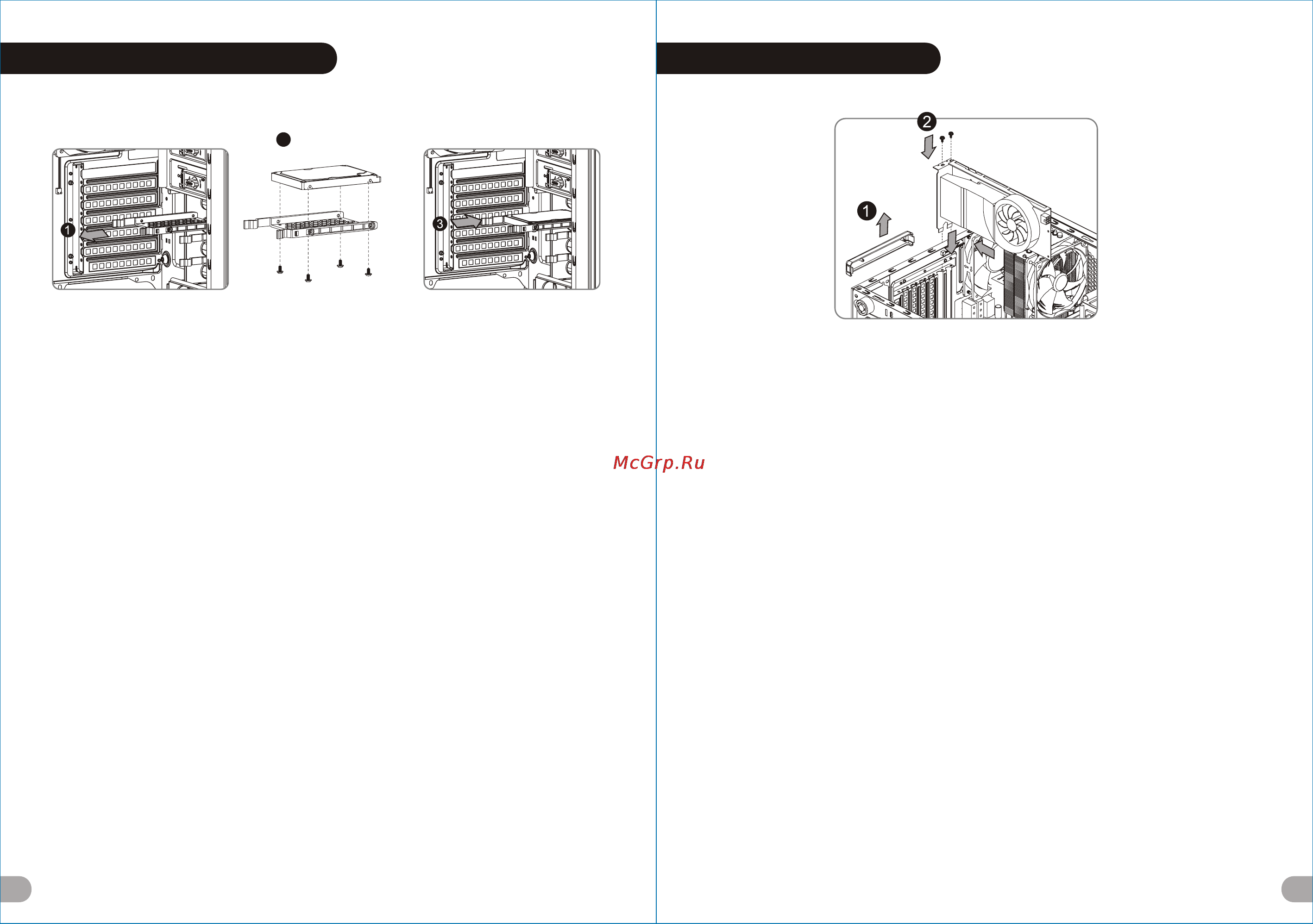 Thermaltake Versa H24-Window [7/12] Deutsch 1 lösen sie die schrauben mit einem schraubendreher 2 installieren sie die pci card in der vorgesehenen position und sichern sie sie mit schrauben