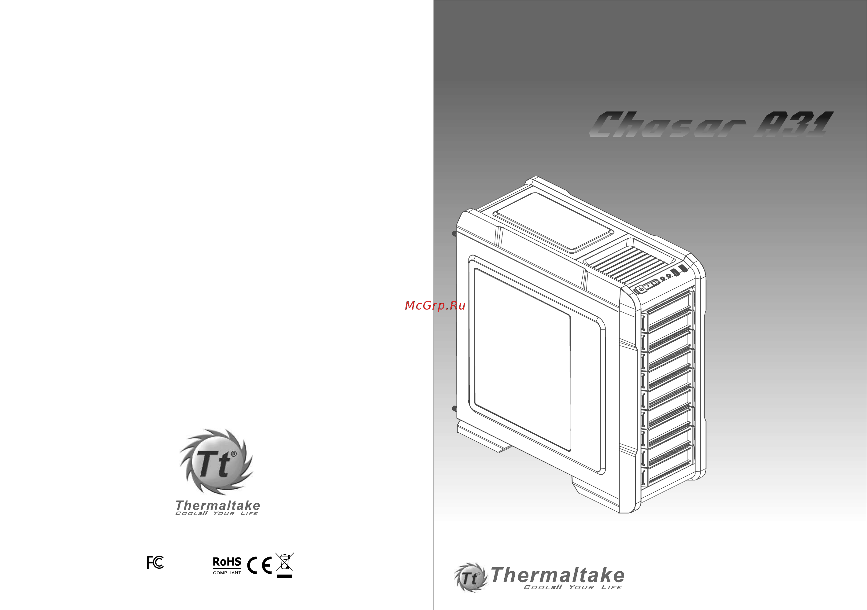 Thermaltake Chaser A31 VP300A1W2N Черный Инструкция по эксплуатации онлайн