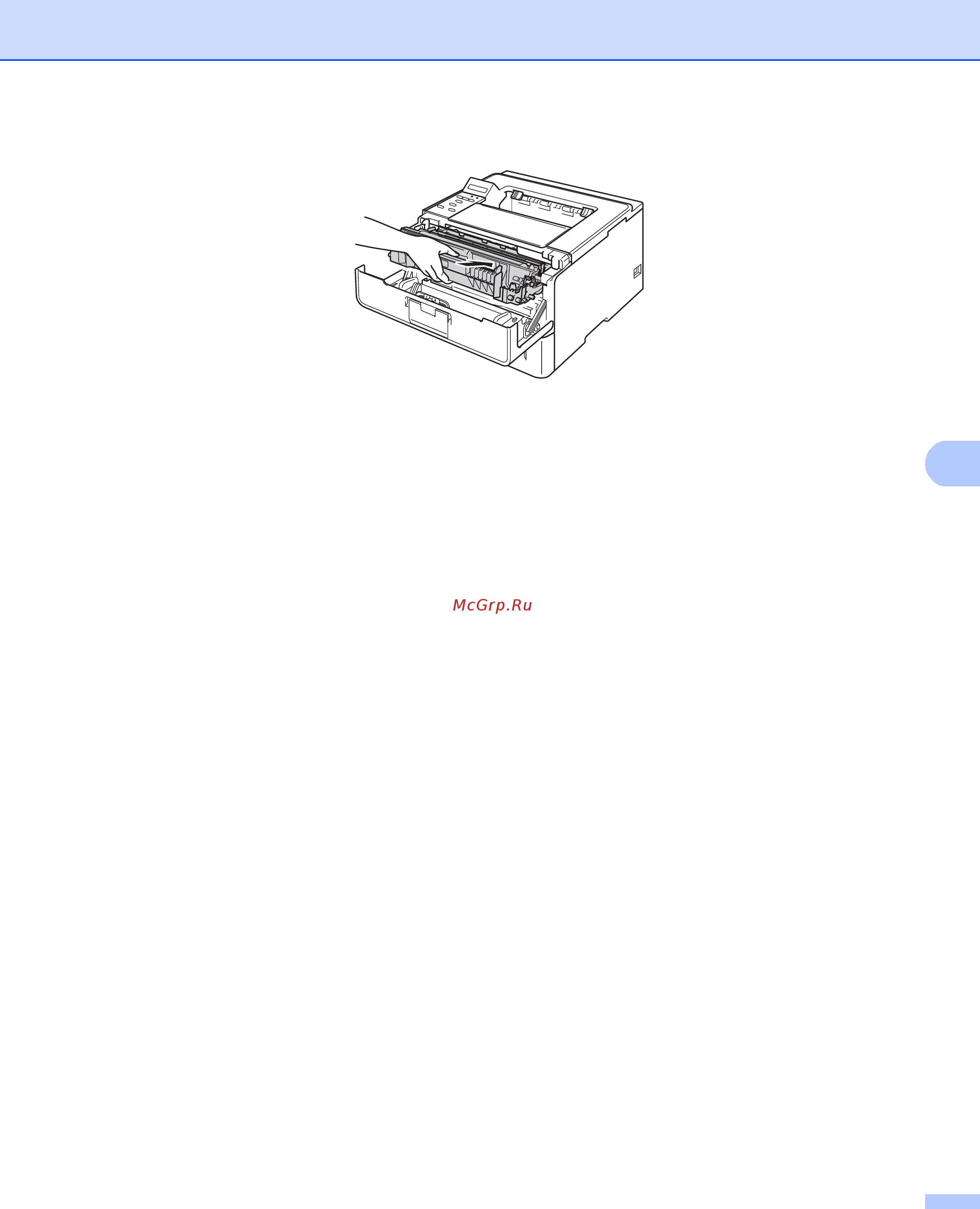 Brother HL-6180DW [154/183] Установите узел фотобарабана и тонер картриджа в аппарат