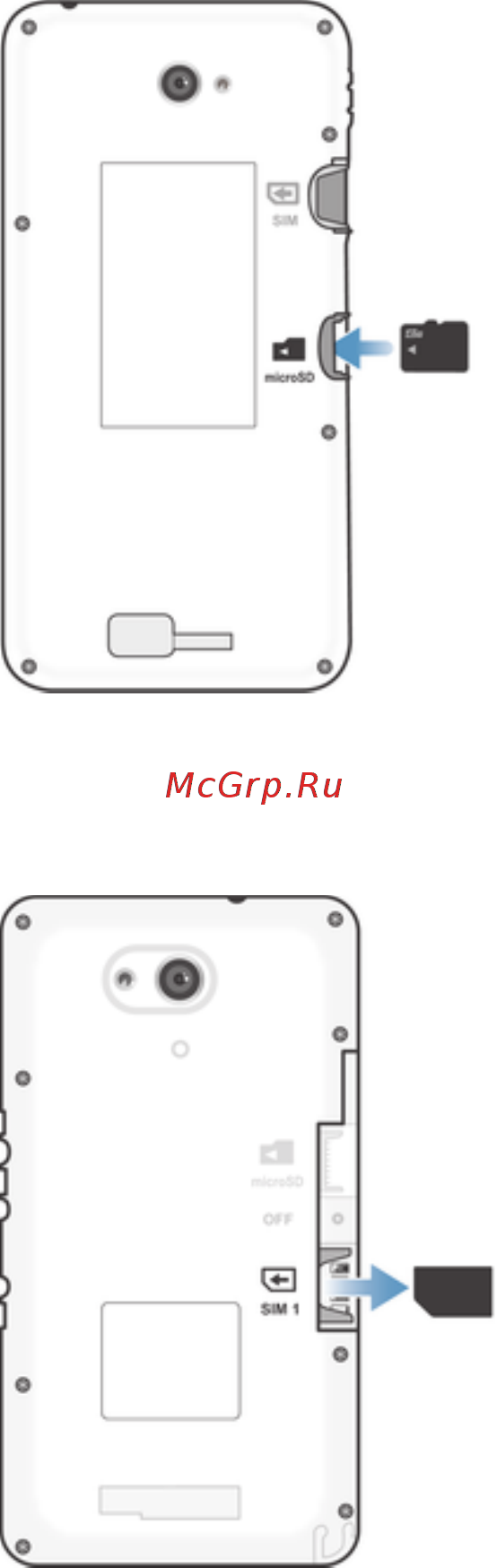 Sony Xperia E4 White (E2105) [8/128] Снимите заднюю крышку