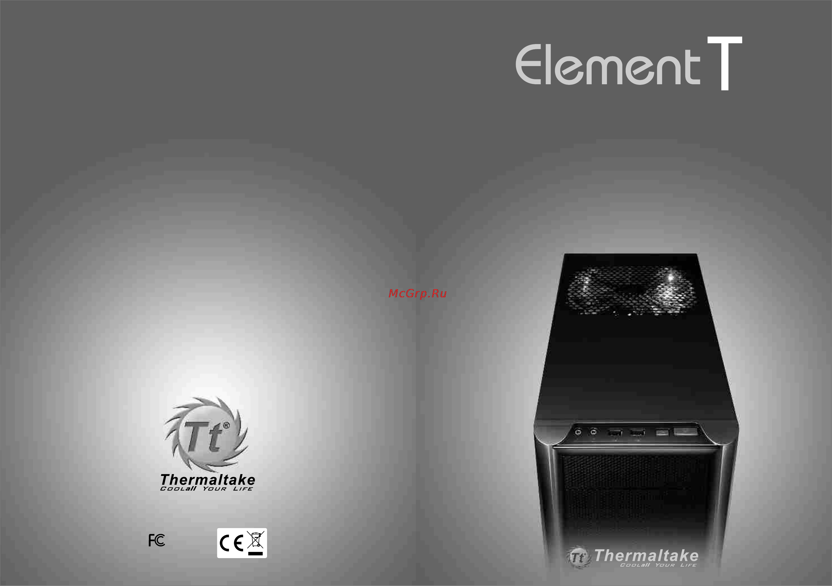 Thermaltake Element T, VK90001N2Z, w/o PSU, black Инструкция по эксплуатации онлайн