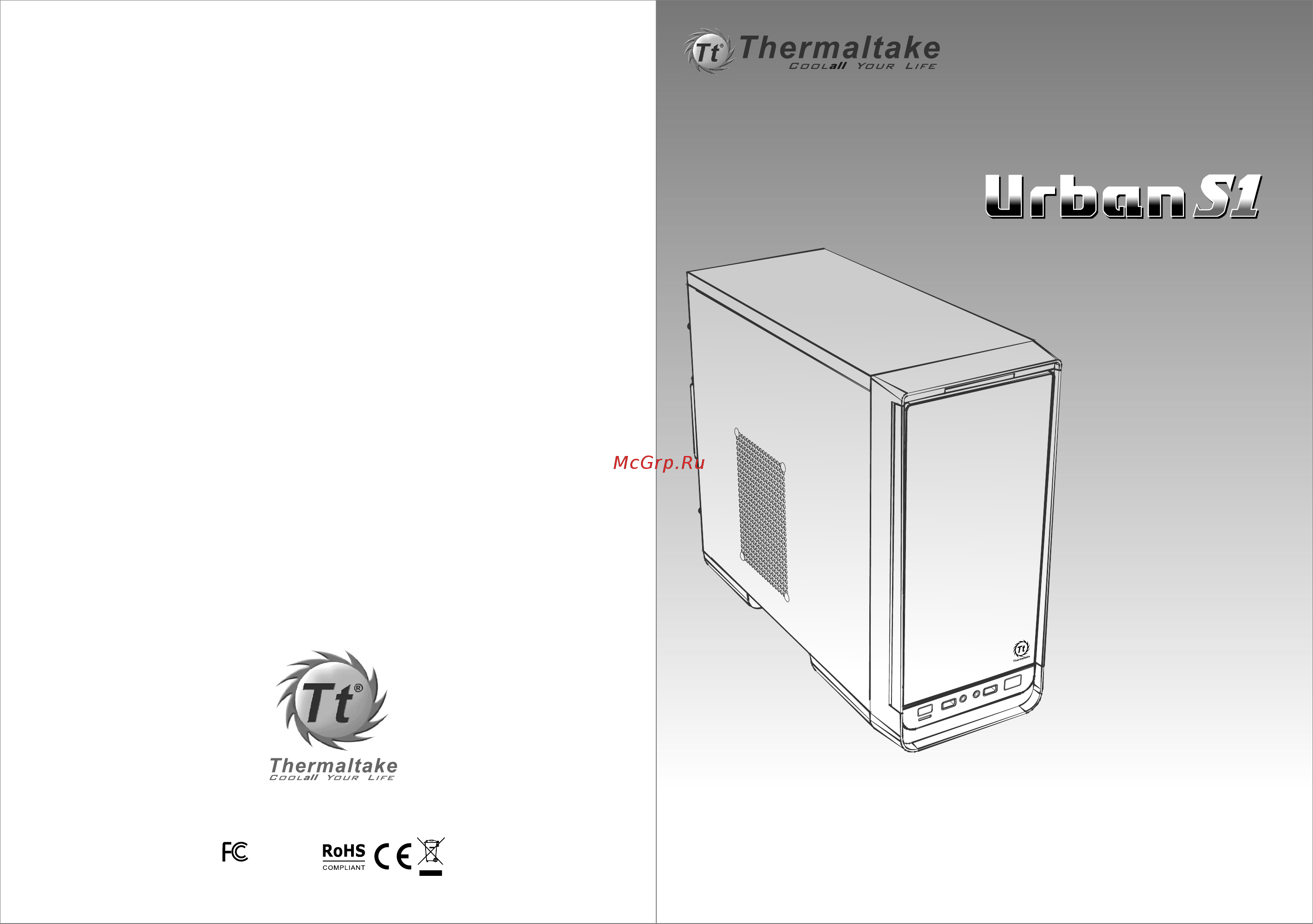 Thermaltake Urban S1 CA-1A8-00M1NN-00 Черный Инструкция по эксплуатации онлайн