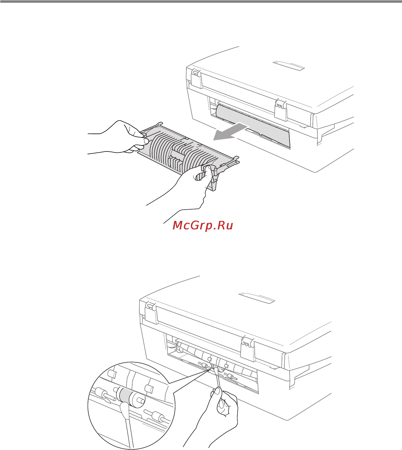 Brother MFC-425CN [149/202] Очистка ролика подачи бумаги