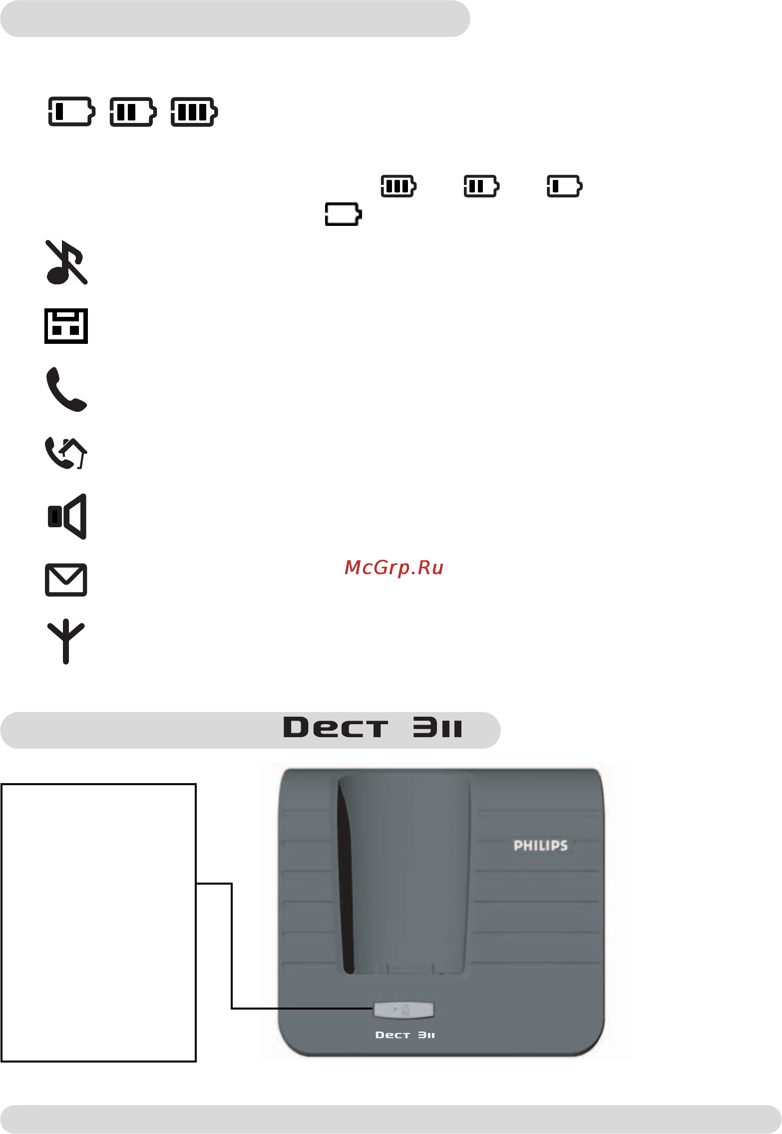 Philips DECT3111B [5/43] Базовая станция