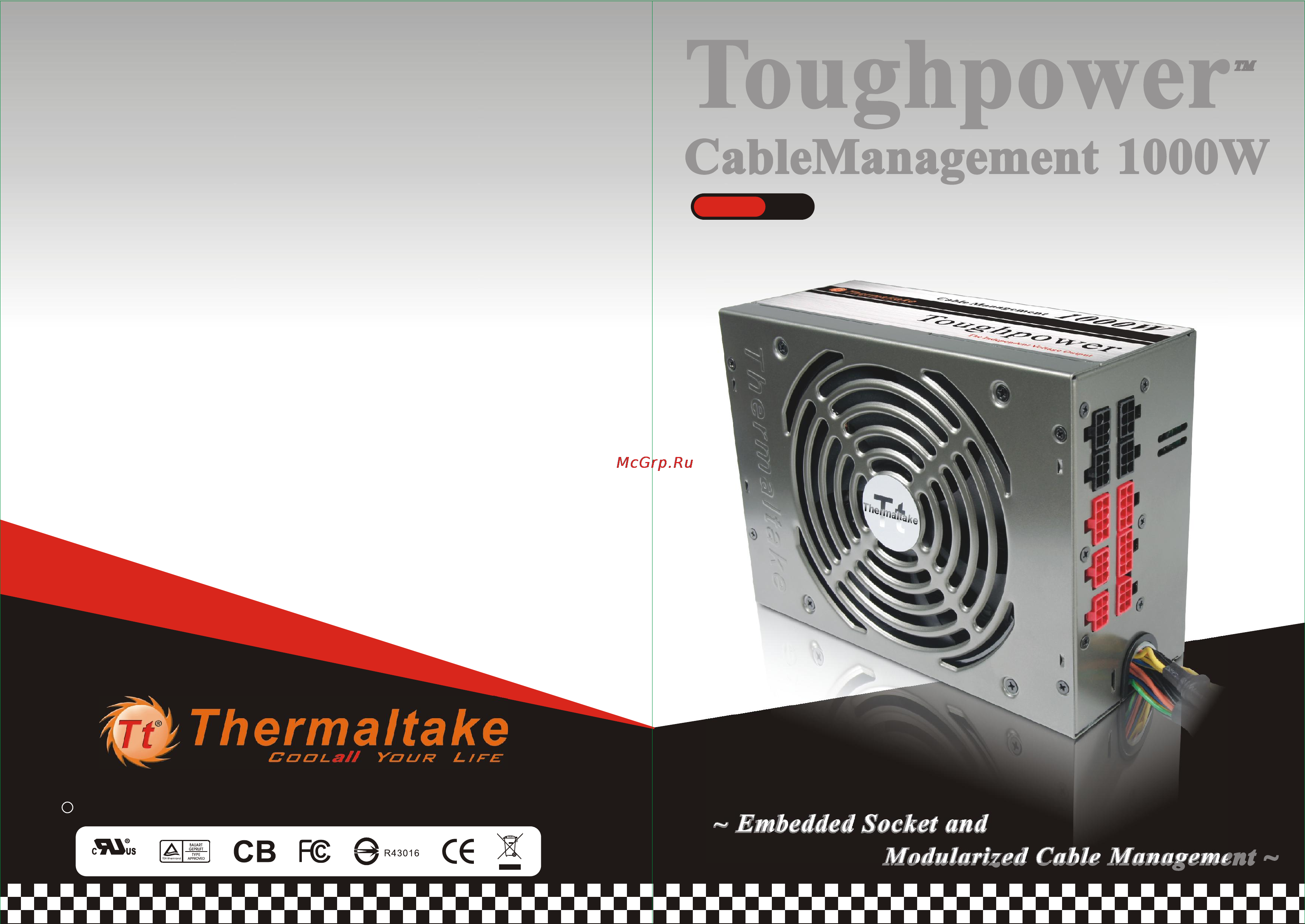 Thermaltake Toughpower 1000W Cable Management Инструкция по эксплуатации онлайн