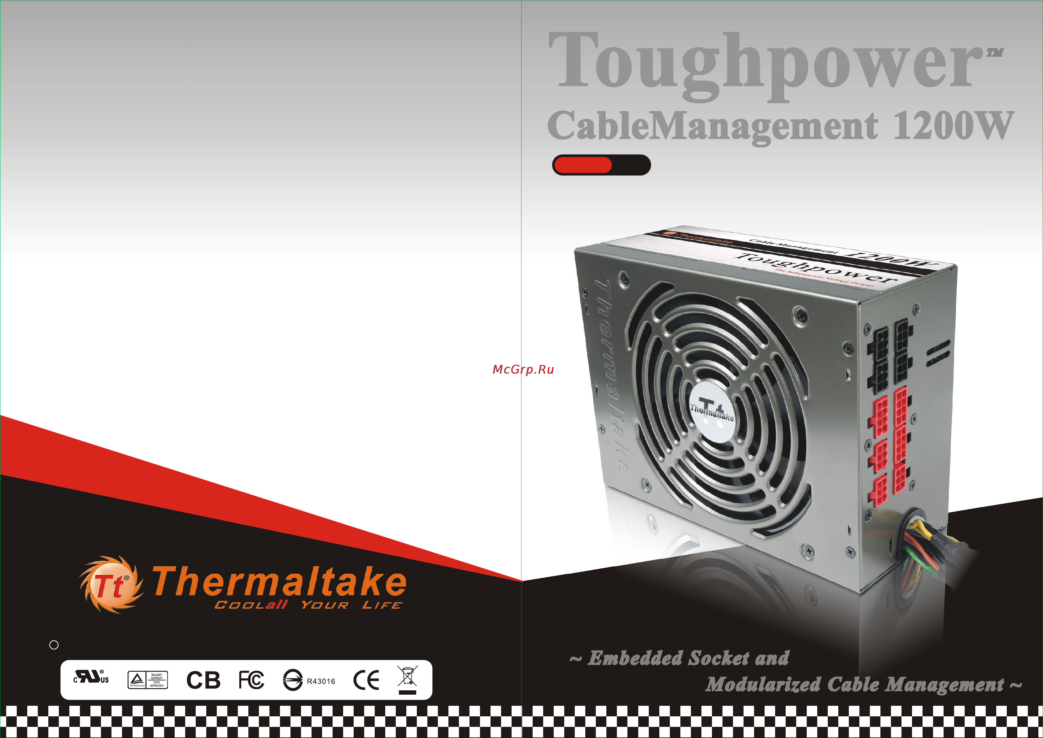 Thermaltake Toughpower 1200W Cable Management Инструкция по эксплуатации онлайн