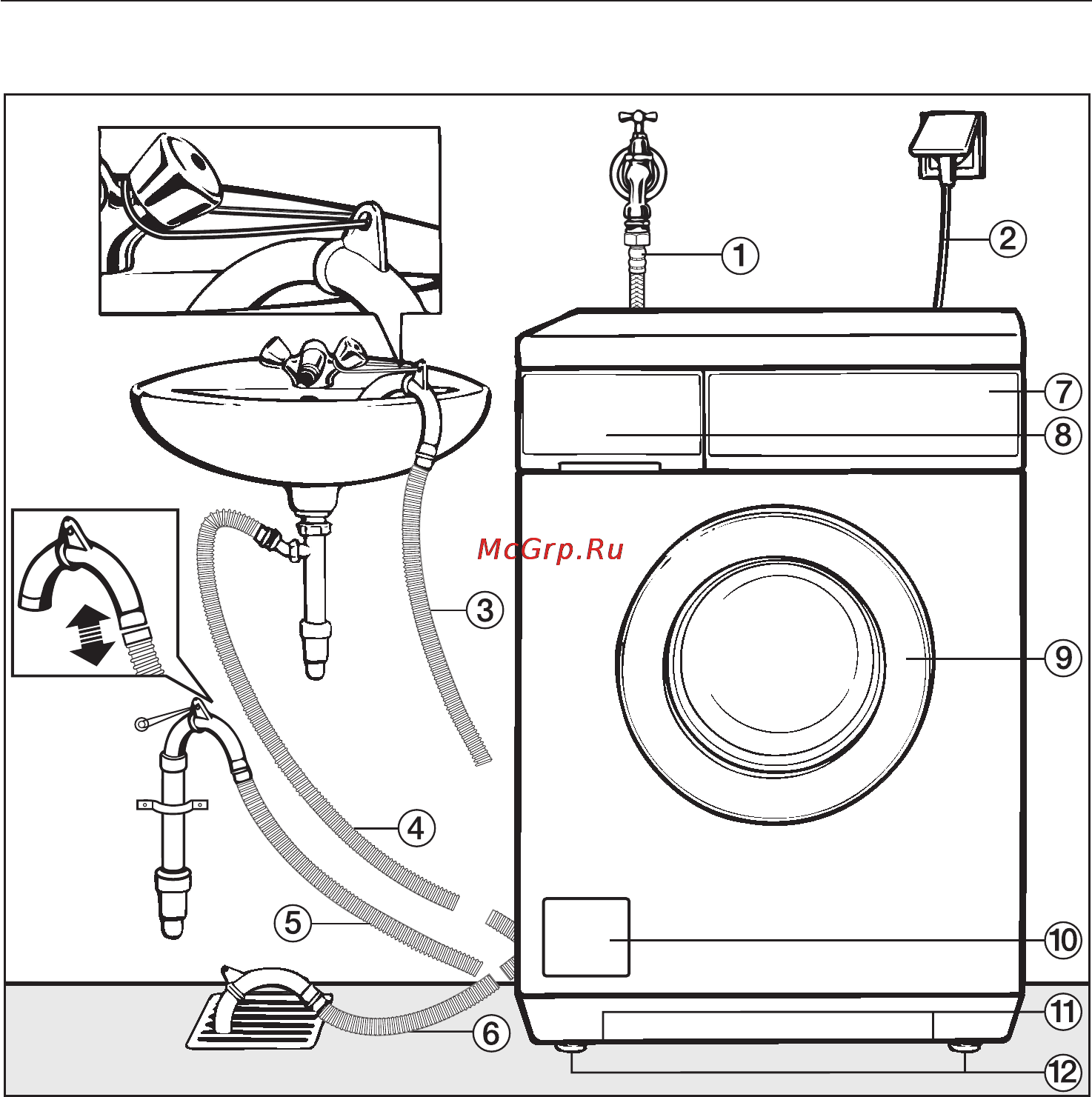 Miele WT2796WPM [71/96] Óñòàíîâêà è ïîäêëþ åíèå 71