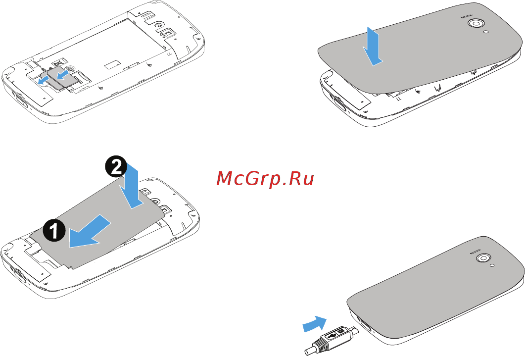 Philips XENIUM W632 [9/34] Зарядка аккумулятора