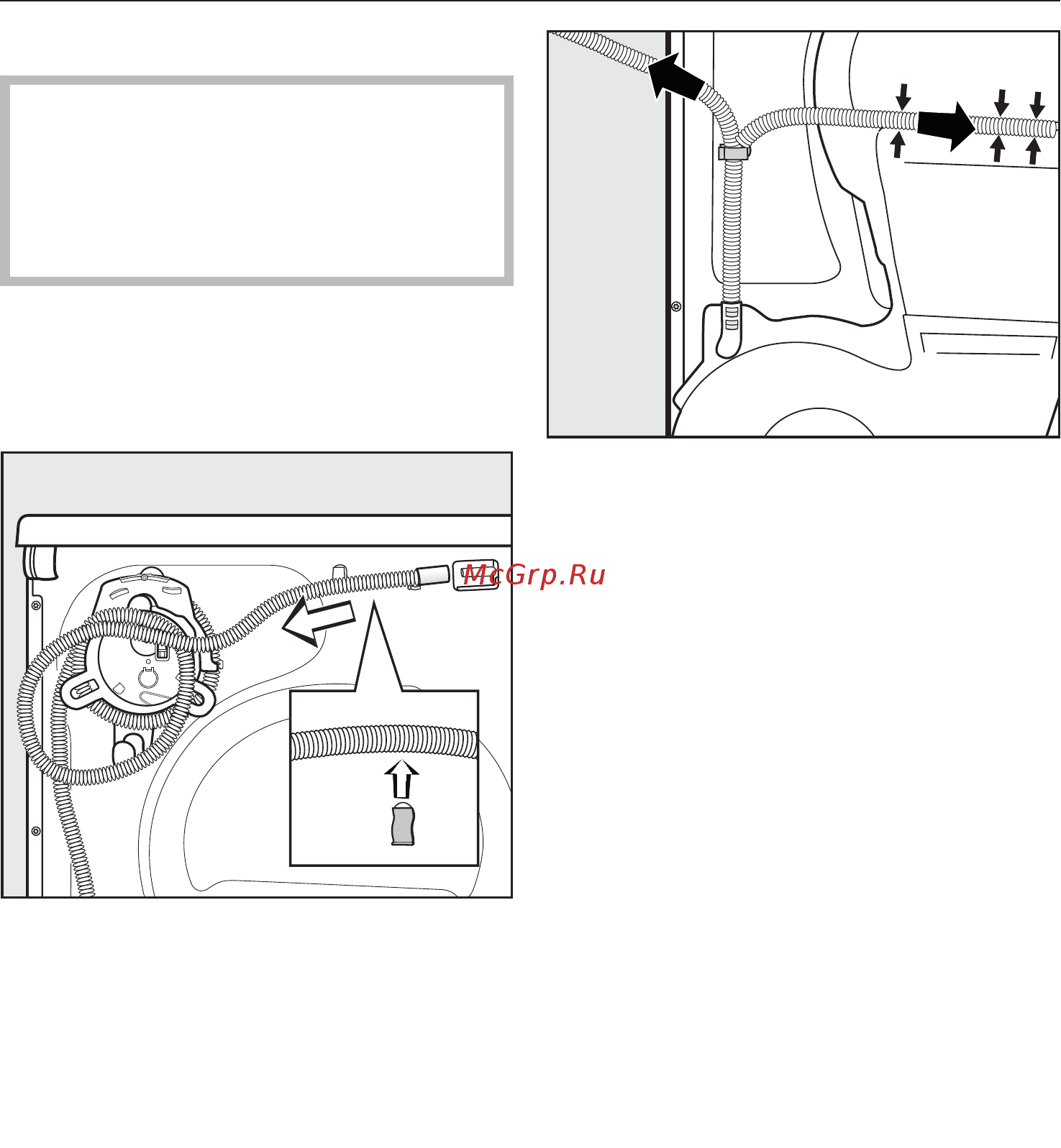 Miele TMG640WP White Edition [68/92] Прокладывание сливного шланга