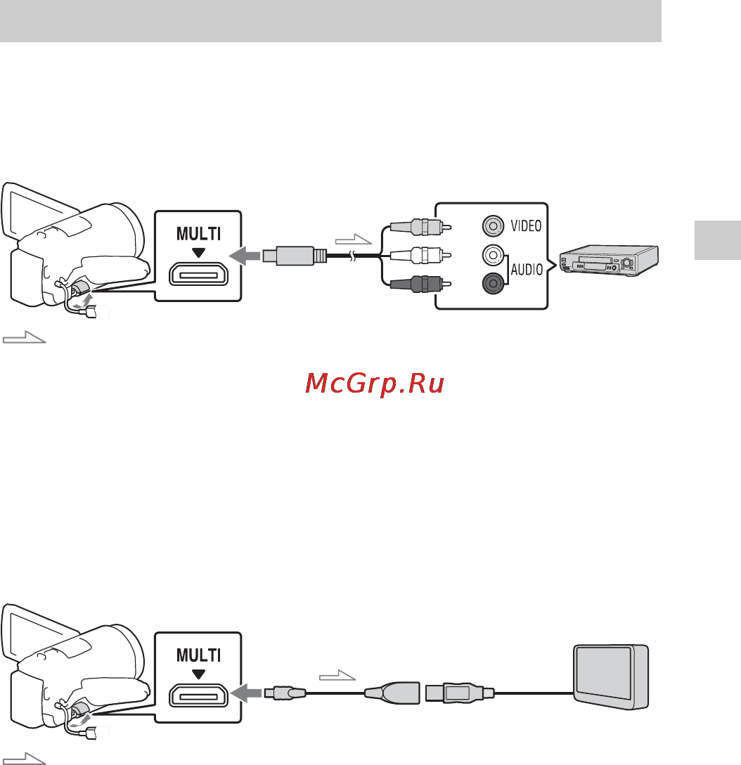 Sony HDR-PJ620 Black [19/36] Подключение внешнего носителя
