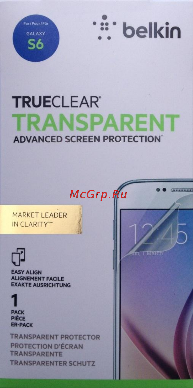 Belkin F8M985bt для Samsung Galaxy S6 Инструкция по эксплуатации онлайн