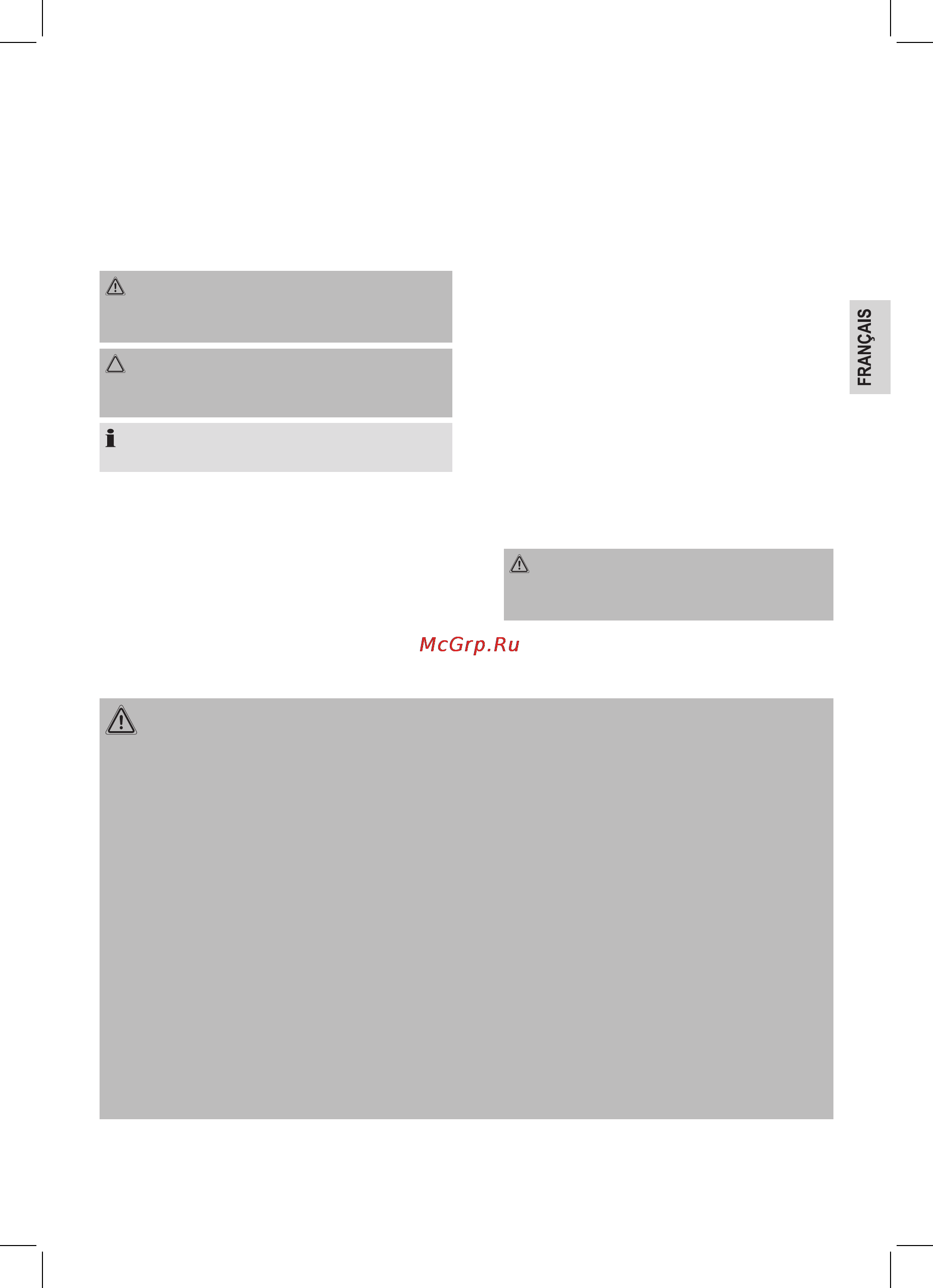 Clatronic HM 3524 [15/62] Consignes spéciales de sécurité pour cet appareil
