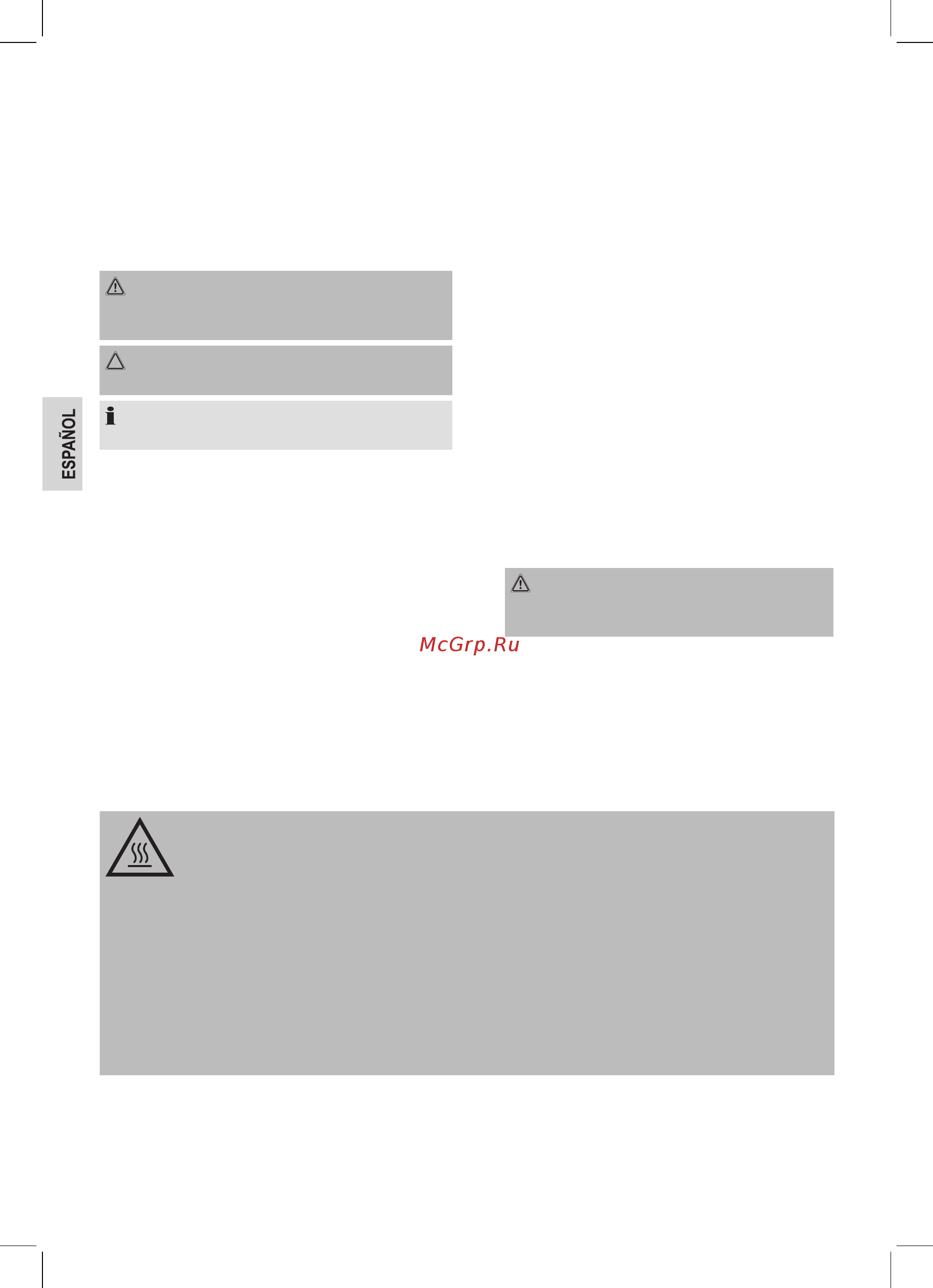Clatronic WA 3492 schwarz inox [16/52] Consejos de seguridad especiales para este aparato