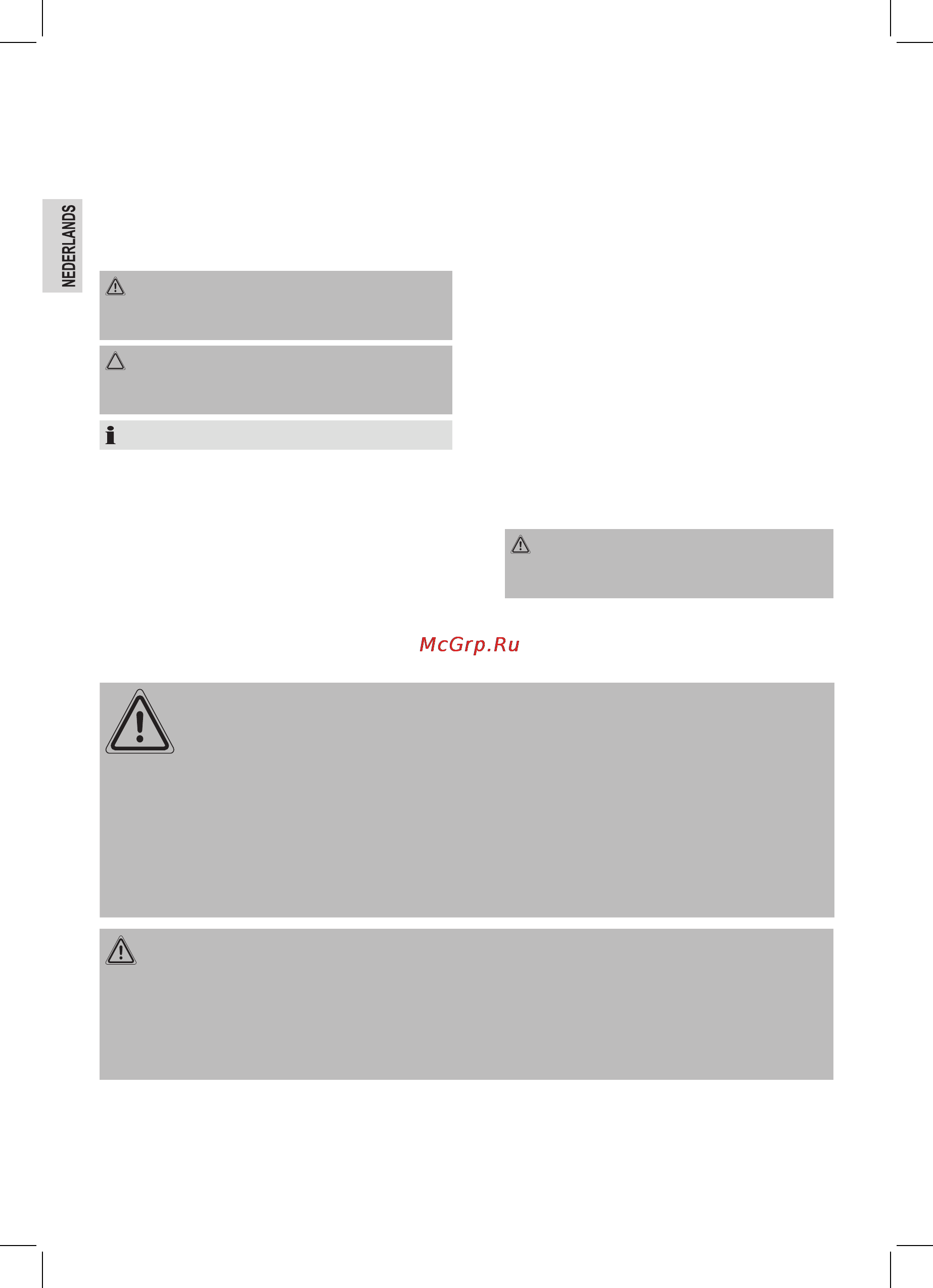 Clatronic FD 3516 [8/60] Speciale veiligheidsaanwijzingen voor dit apparaat