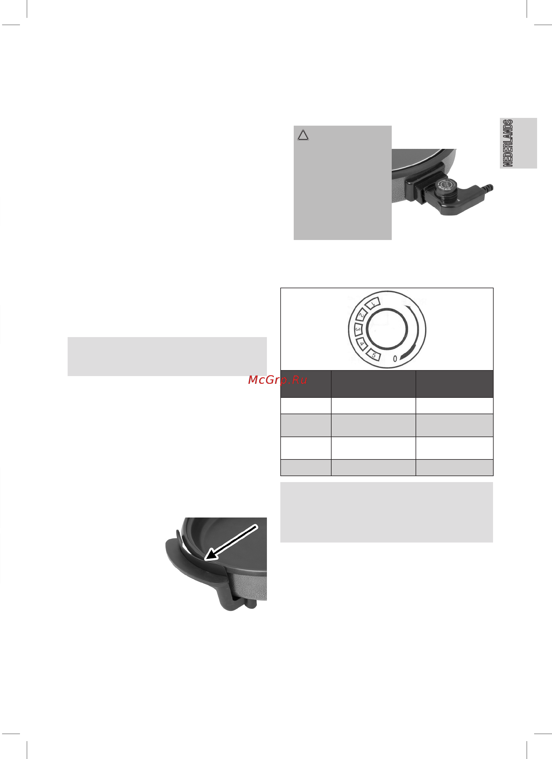 Clatronic PP 3401 C [7/40] Bediening van het apparaat