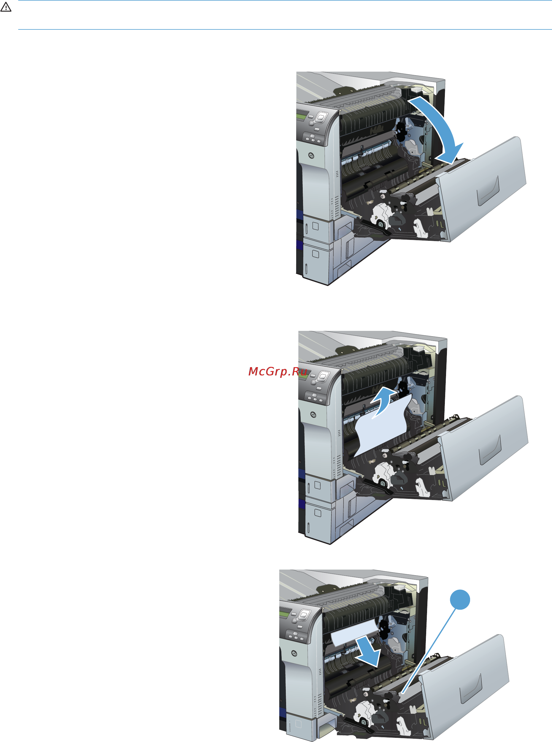 HP COLOR LASERJET ENTERPRISE CP5525DN [197/264] Устранение замятий за правой верхней дверцей